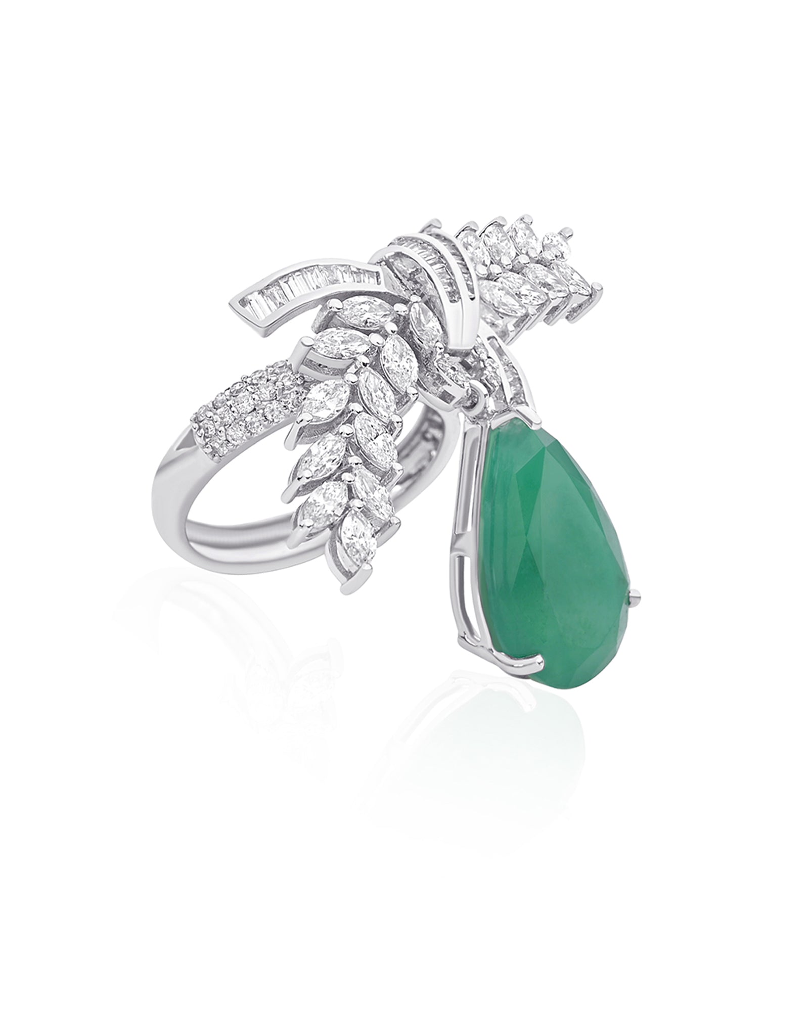Emerald Plume Emerald Ring | AMARIS JEWELS | Fine Jewelry 