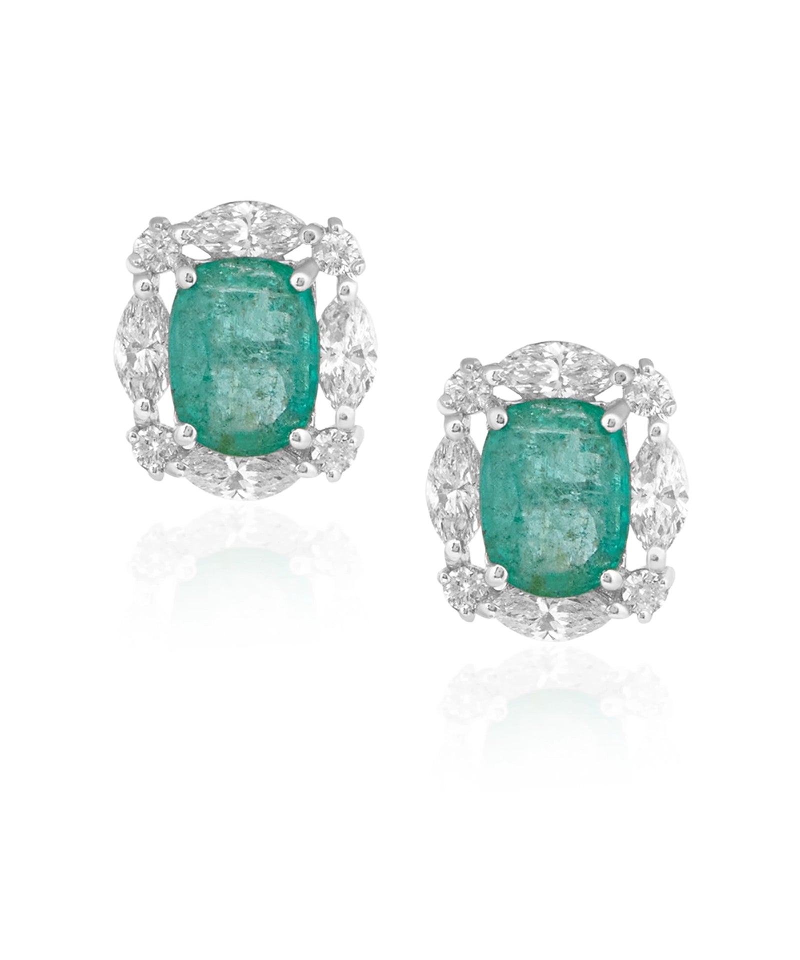 Emerald Pop Studs | AMARIS JEWELS | Fine Jewelry 
