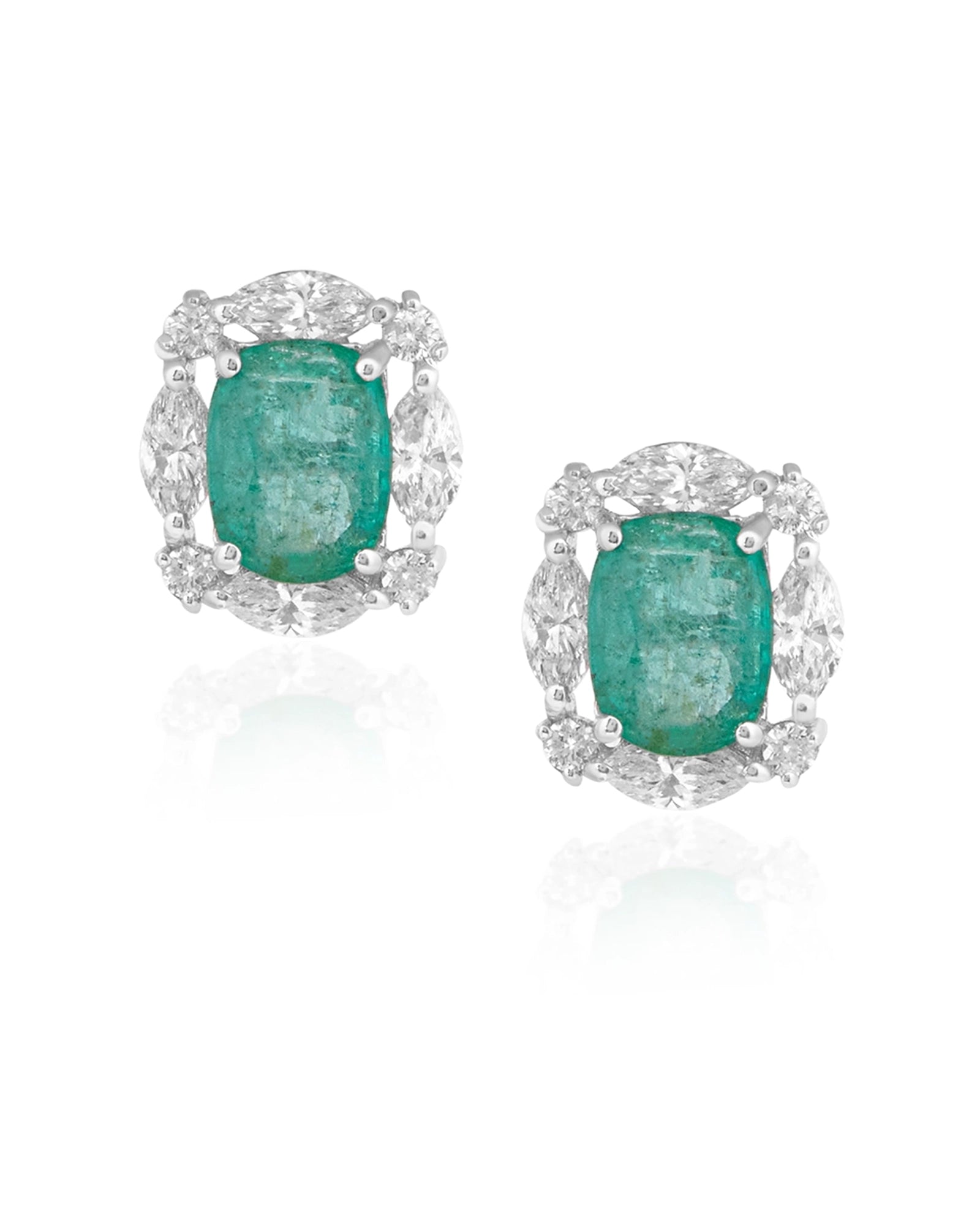 Emerald Pop Studs | AMARIS JEWELS | Fine Jewelry 