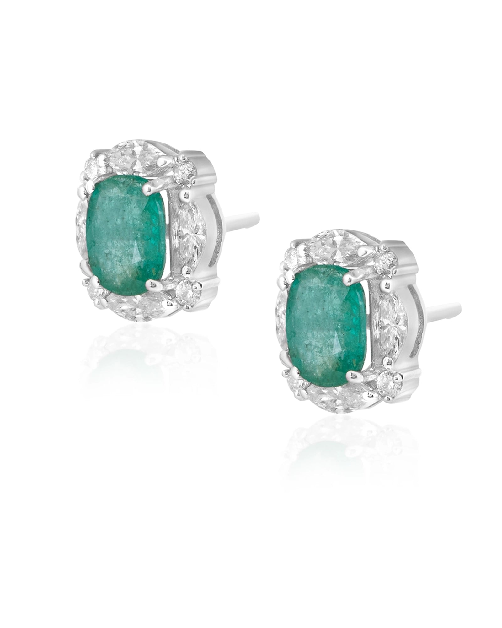 Emerald Pop Studs | AMARIS JEWELS | Fine Jewelry 