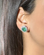 Emerald Pop Studs | AMARIS JEWELS | Fine Jewelry 