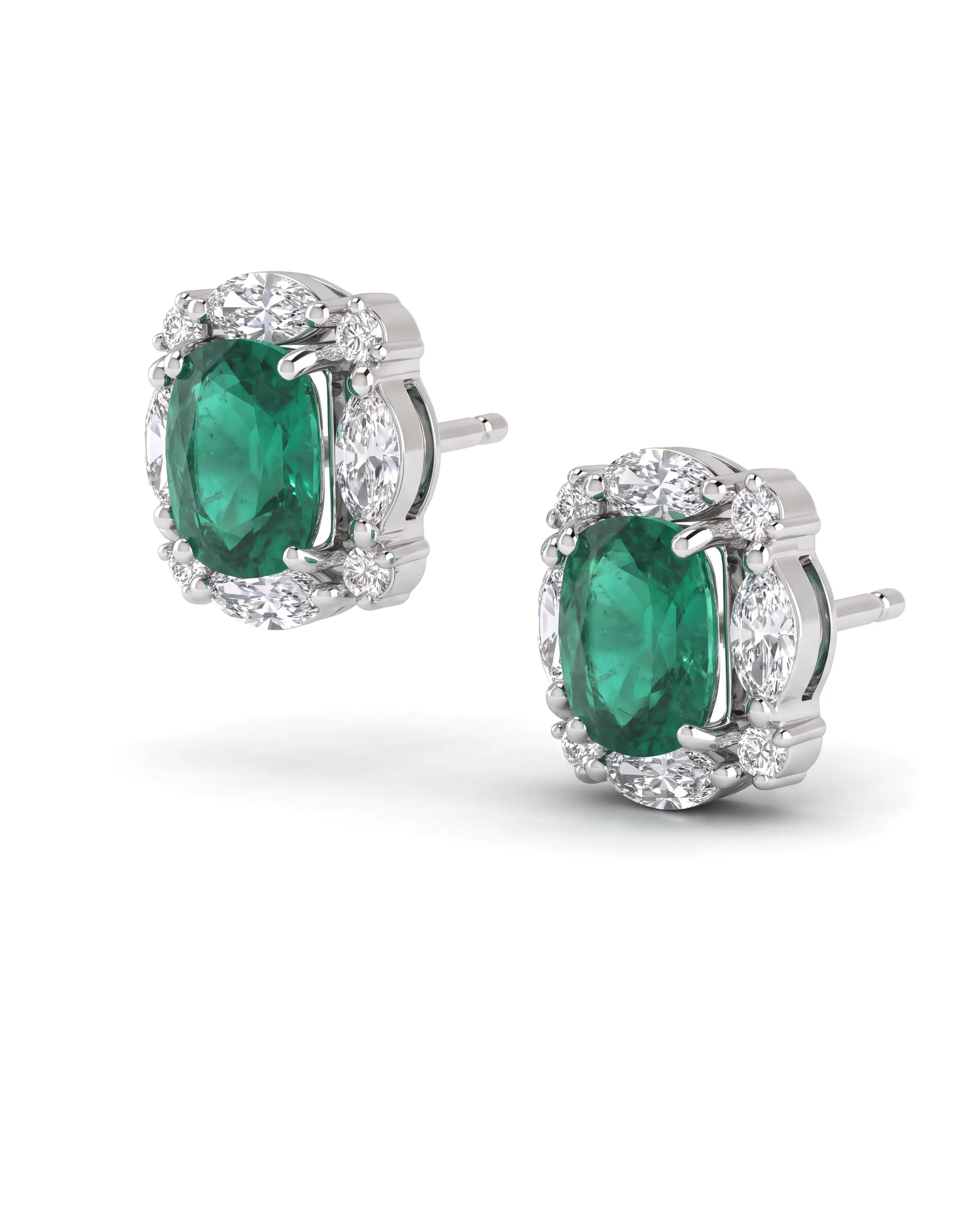 Emerald Pop Studs | AMARIS JEWELS | Fine Jewelry