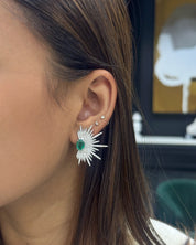 Emerald Spike Studs | AMARIS JEWELS | Fine Jewelry 