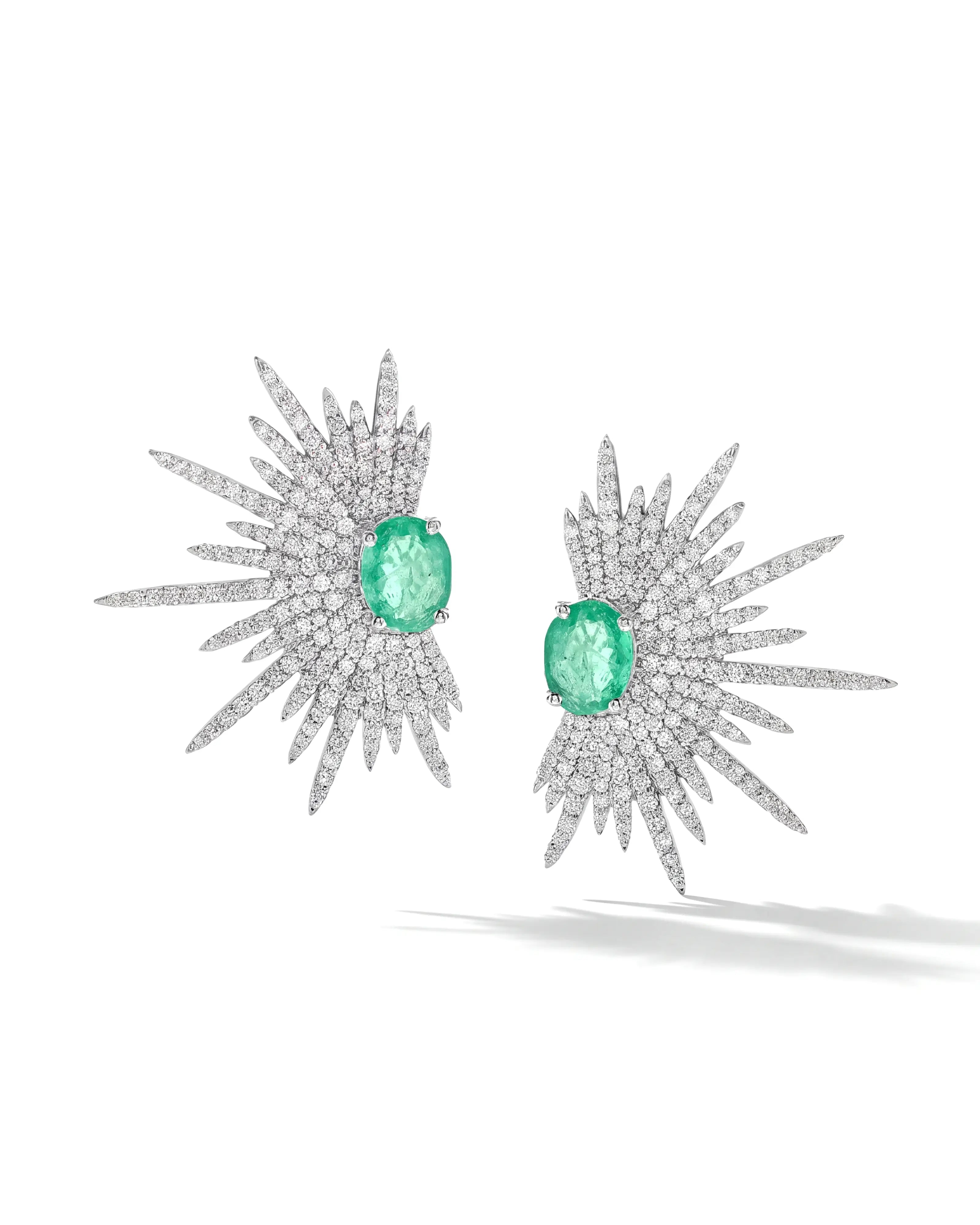 Emerald Spike Studs | AMARIS JEWELS | Fine Jewelry