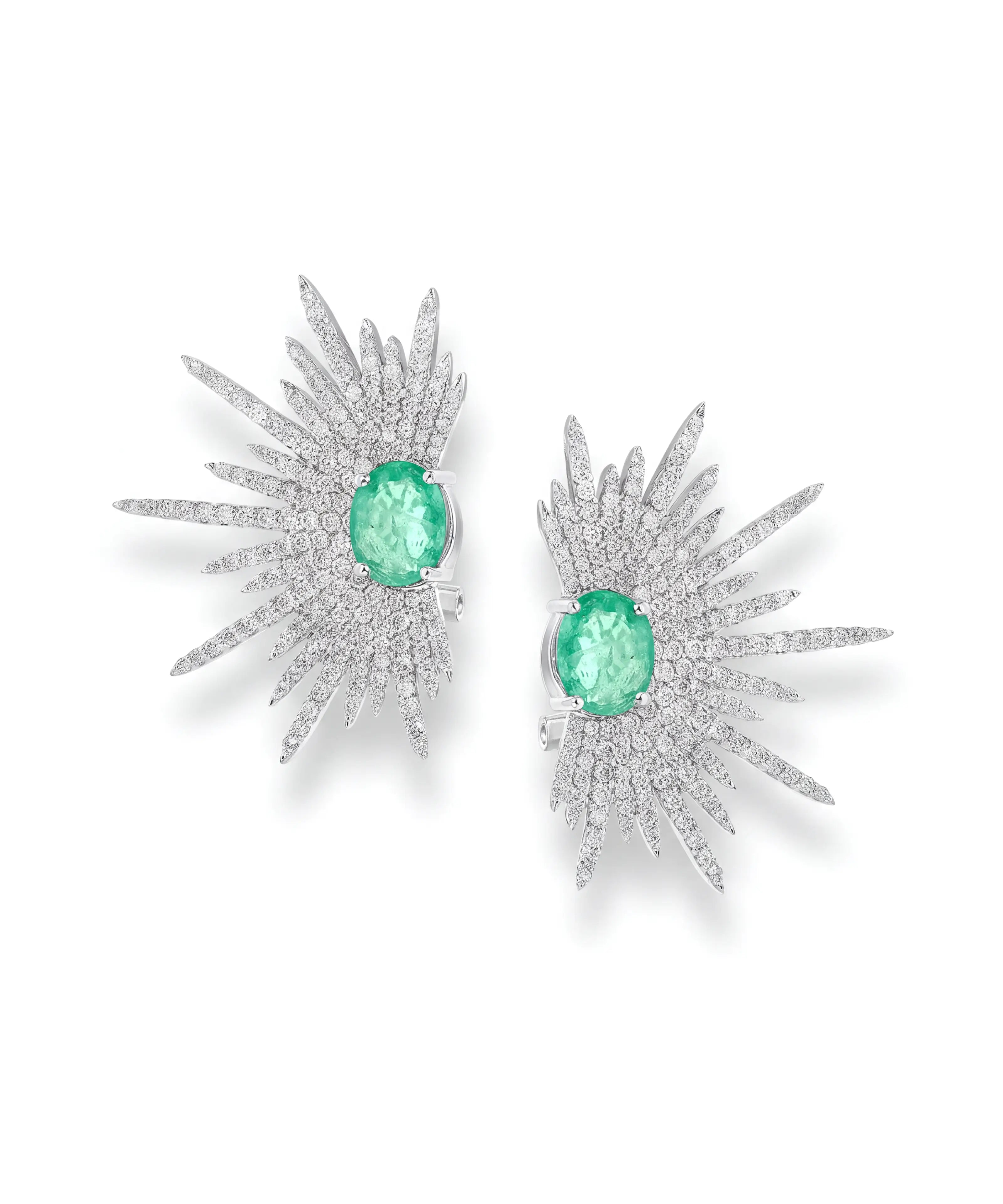 Emerald Spike Studs | AMARIS JEWELS | Fine Jewelry