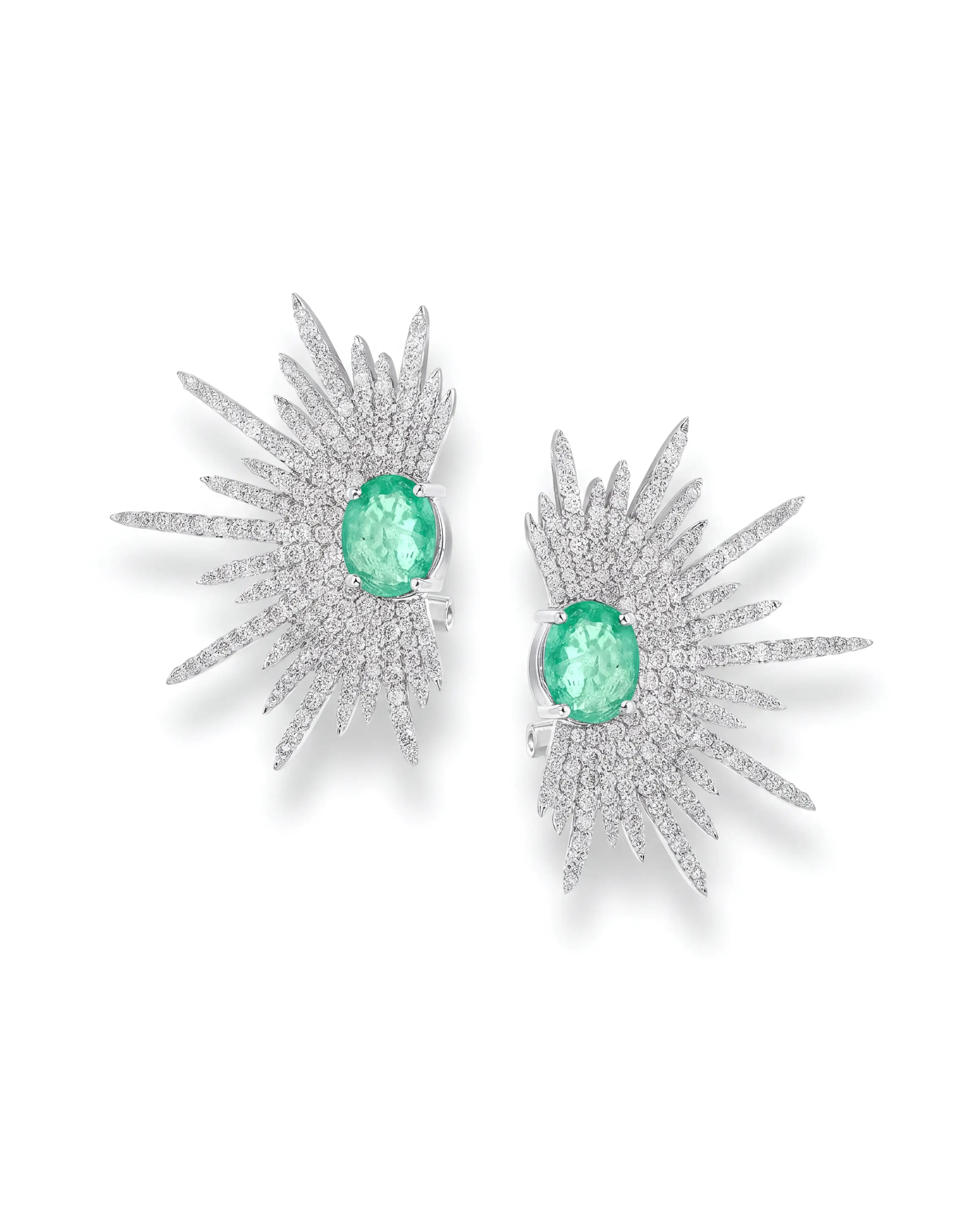 Emerald Spike Studs | AMARIS JEWELS | Fine Jewelry