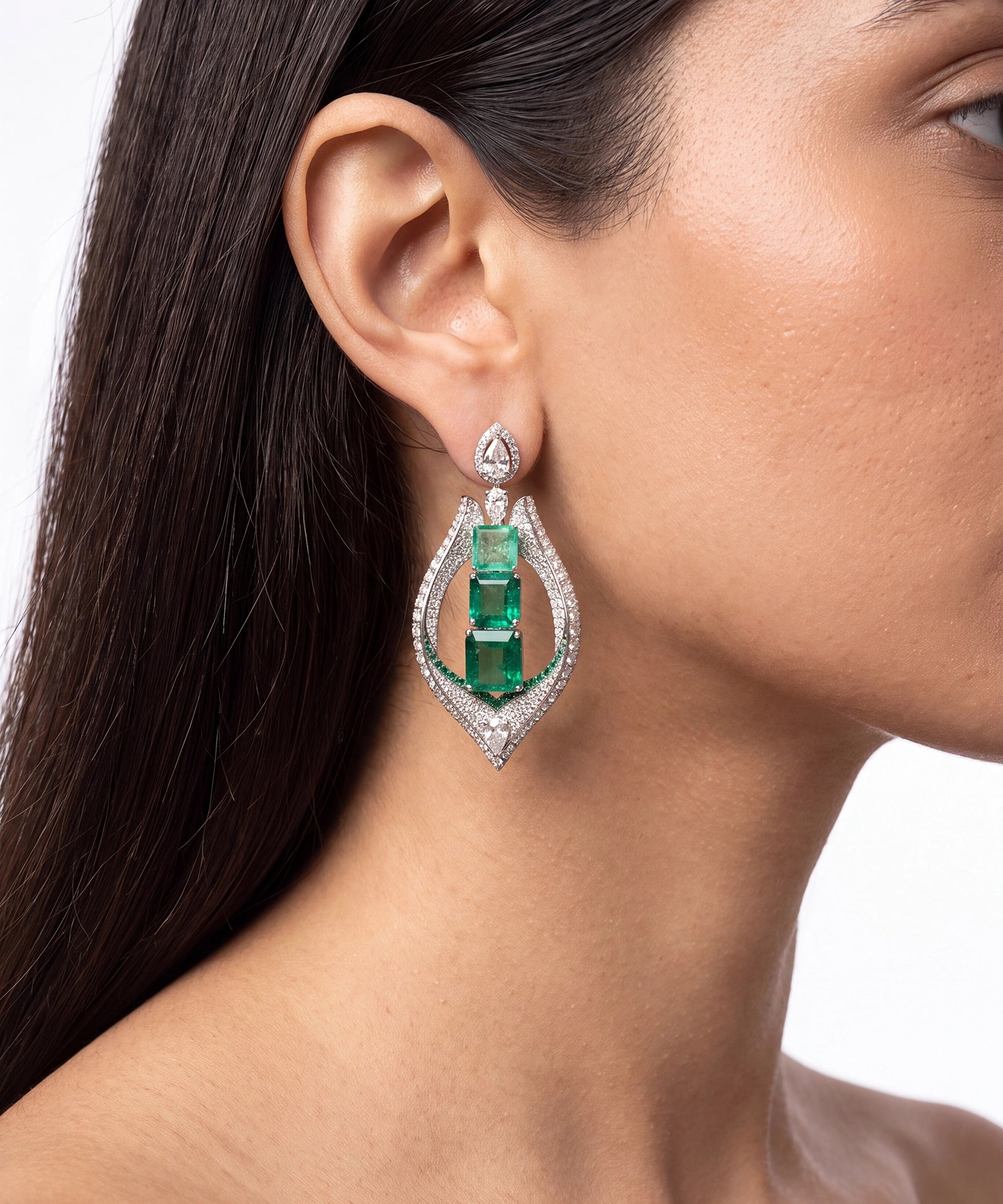 Emerald Spire Earrings | AMARIS JEWELS | Fine Jewelry