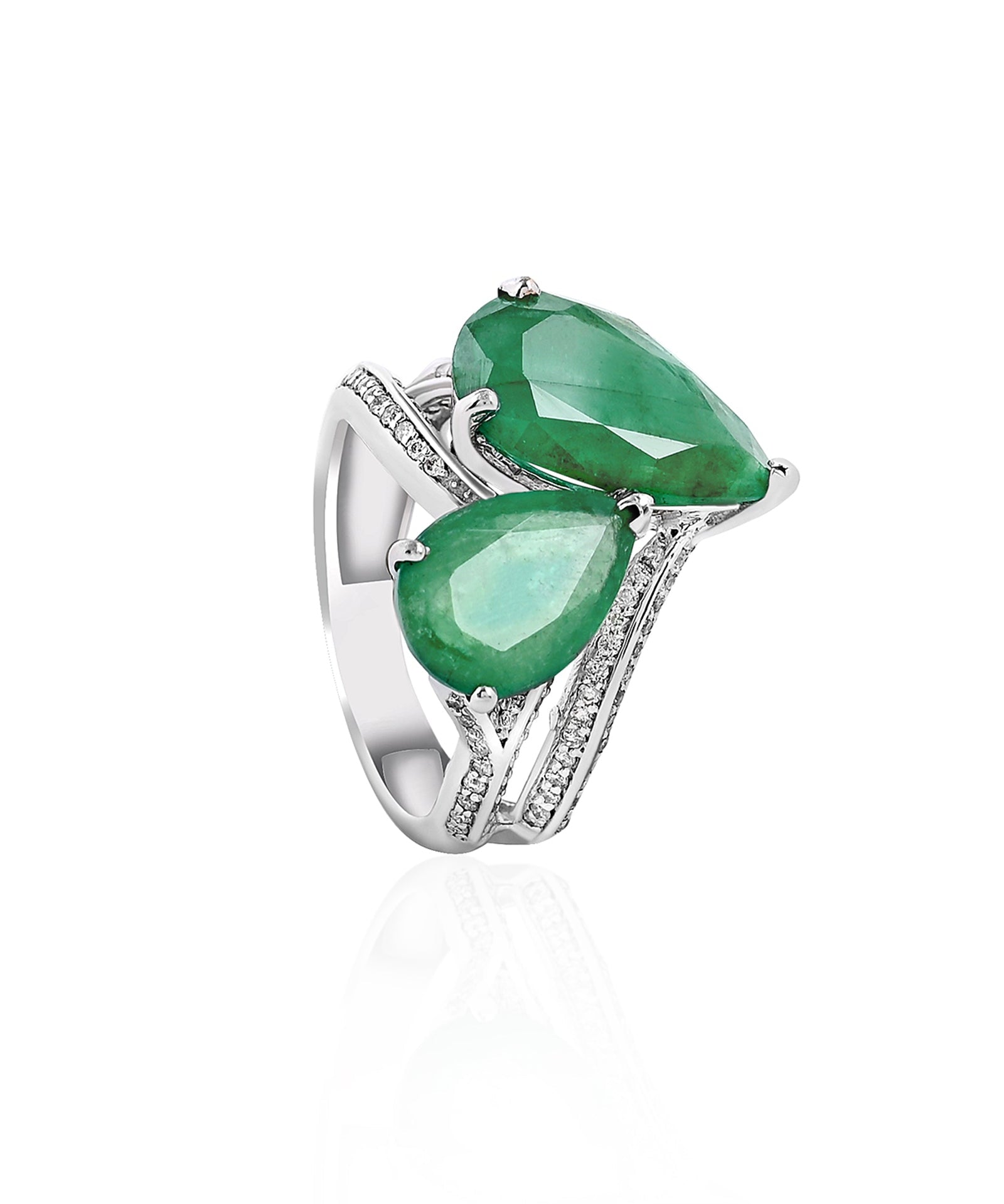 Emerald Times Two Ring | AMARIS JEWELS | Fine Jewelry 