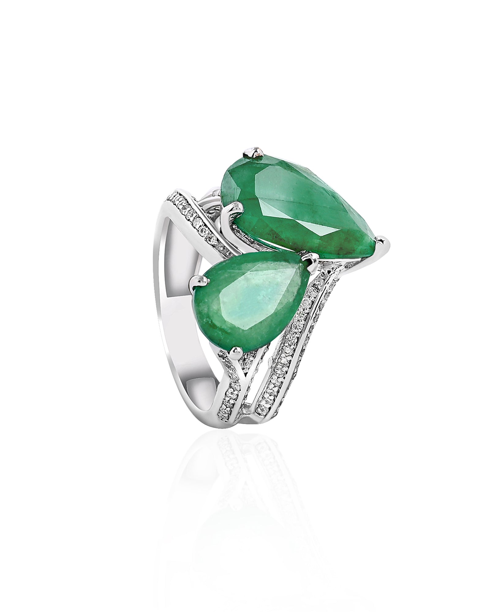 Emerald Times Two Ring | AMARIS JEWELS | Fine Jewelry 
