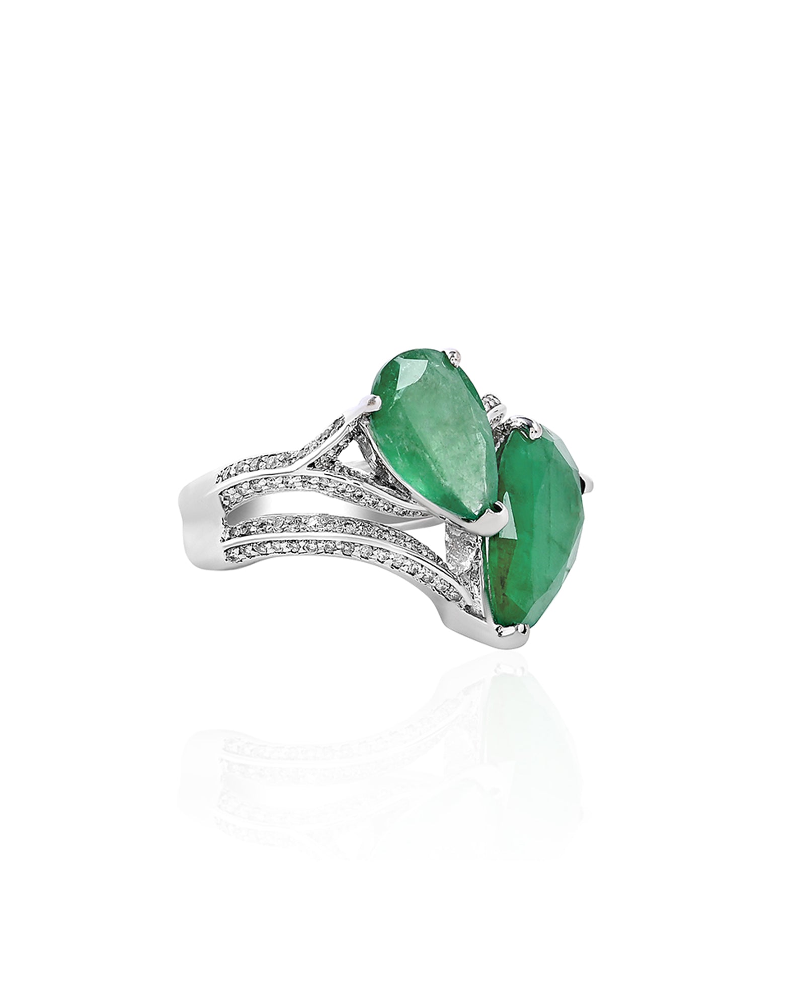 Emerald Times Two Ring | AMARIS JEWELS | Fine Jewelry 