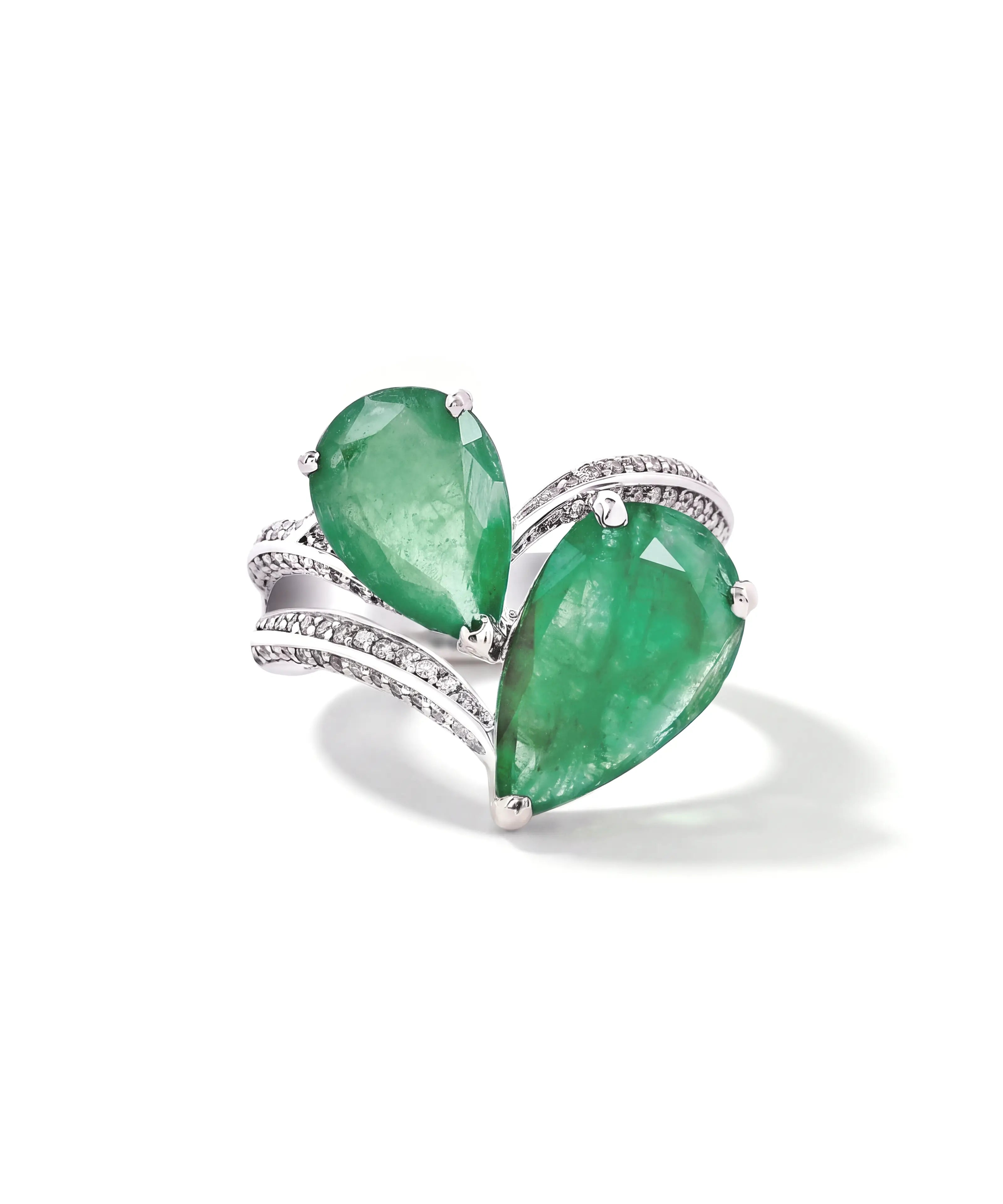 Emerald Times Two Ring | AMARIS JEWELS | Fine Jewelry