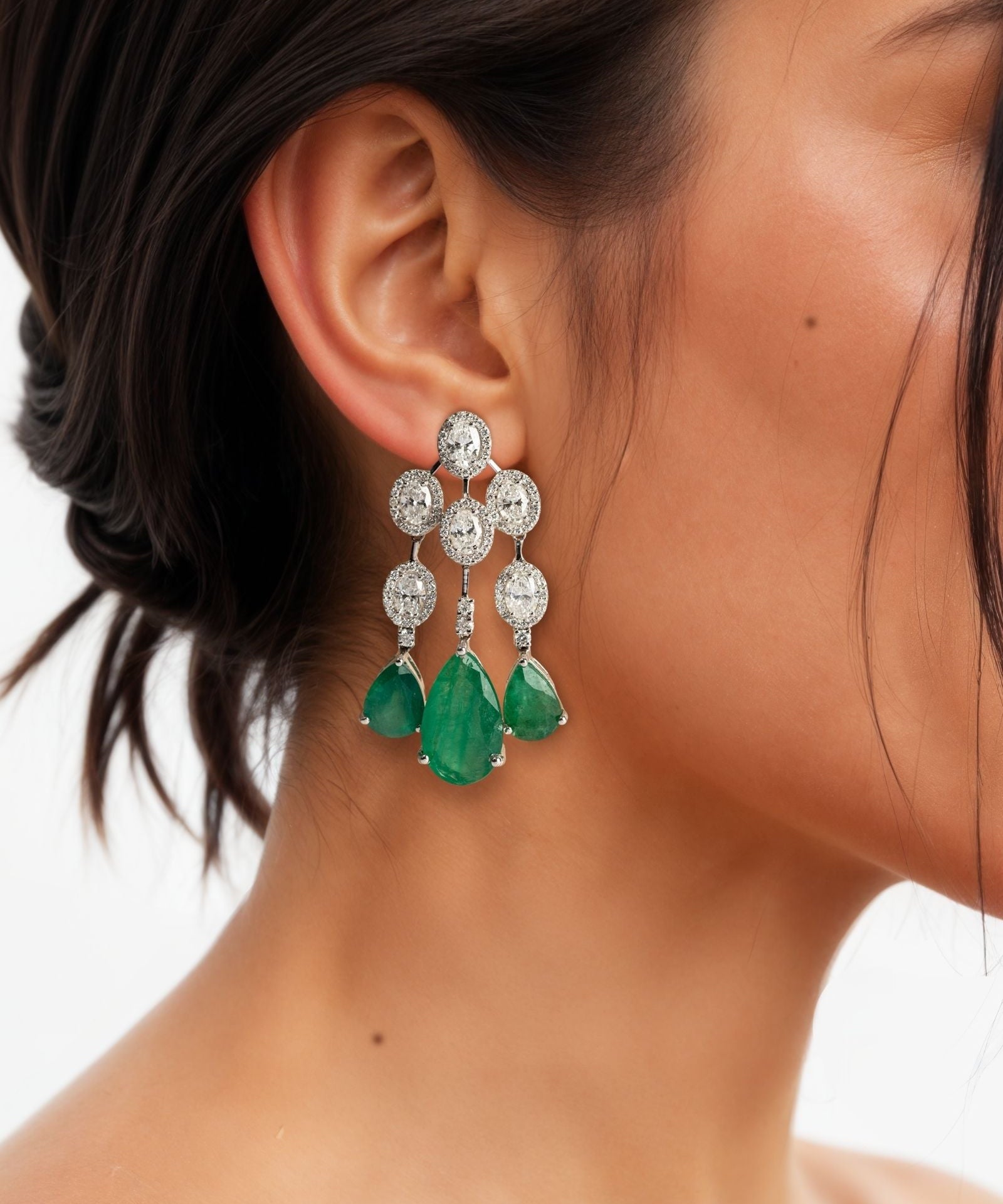 Emerald Waterfall 2.0 Earrings | AMARIS JEWELS | Fine Jewelry 