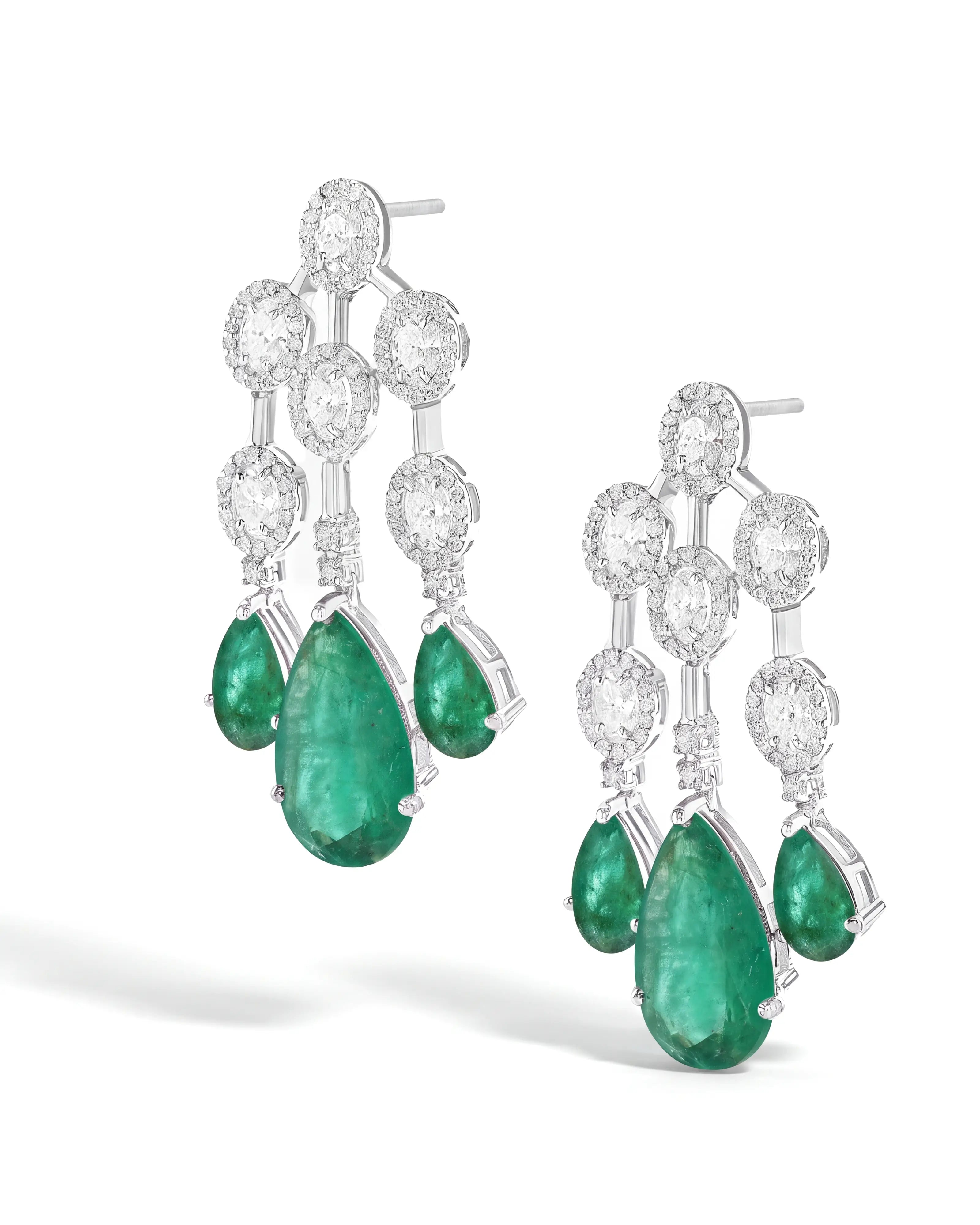 Emerald Waterfall 2.0 Earrings | AMARIS JEWELS | Fine Jewelry