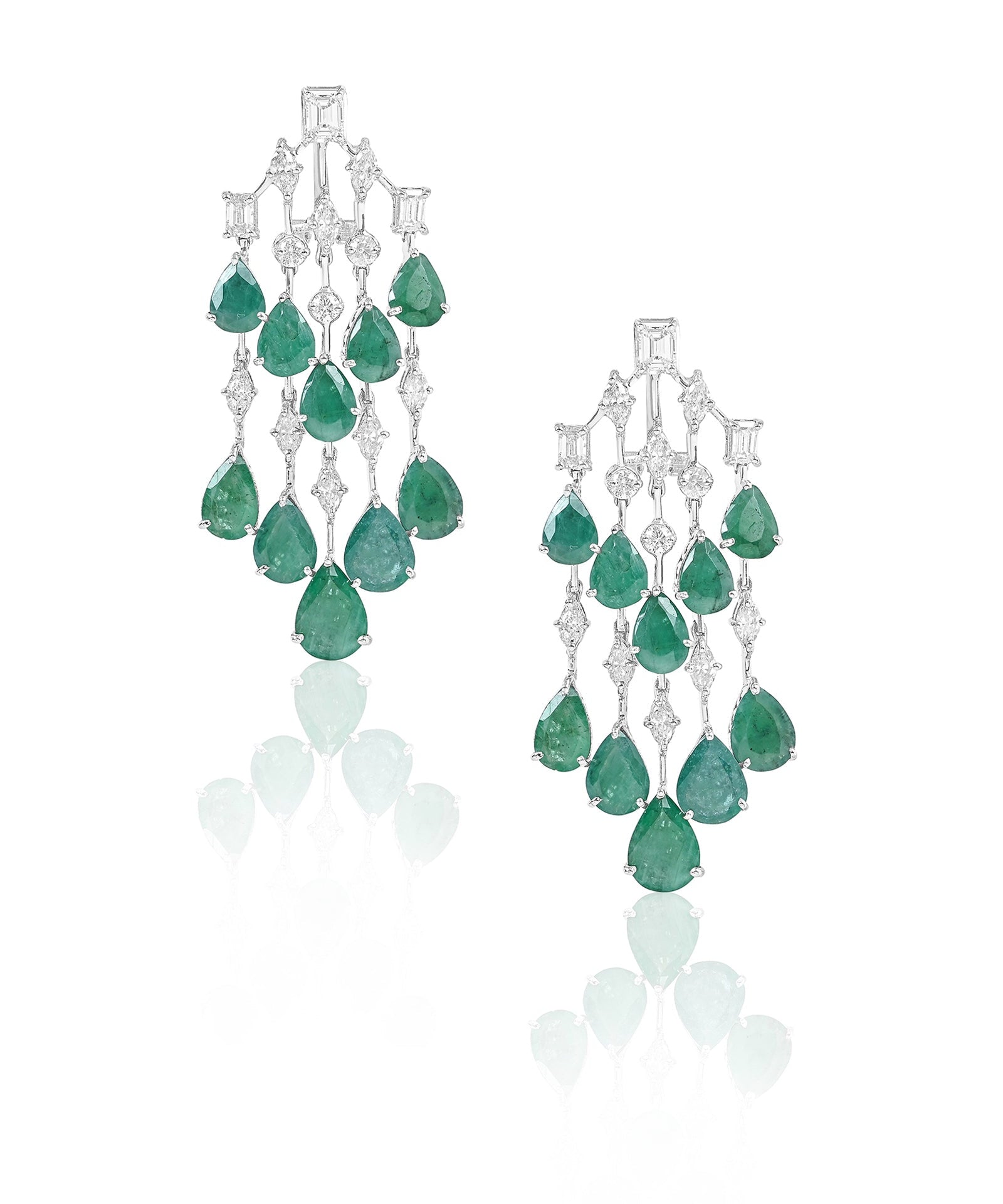 Emerald Waterfall Earrings | AMARIS JEWELS | Fine Jewelry 