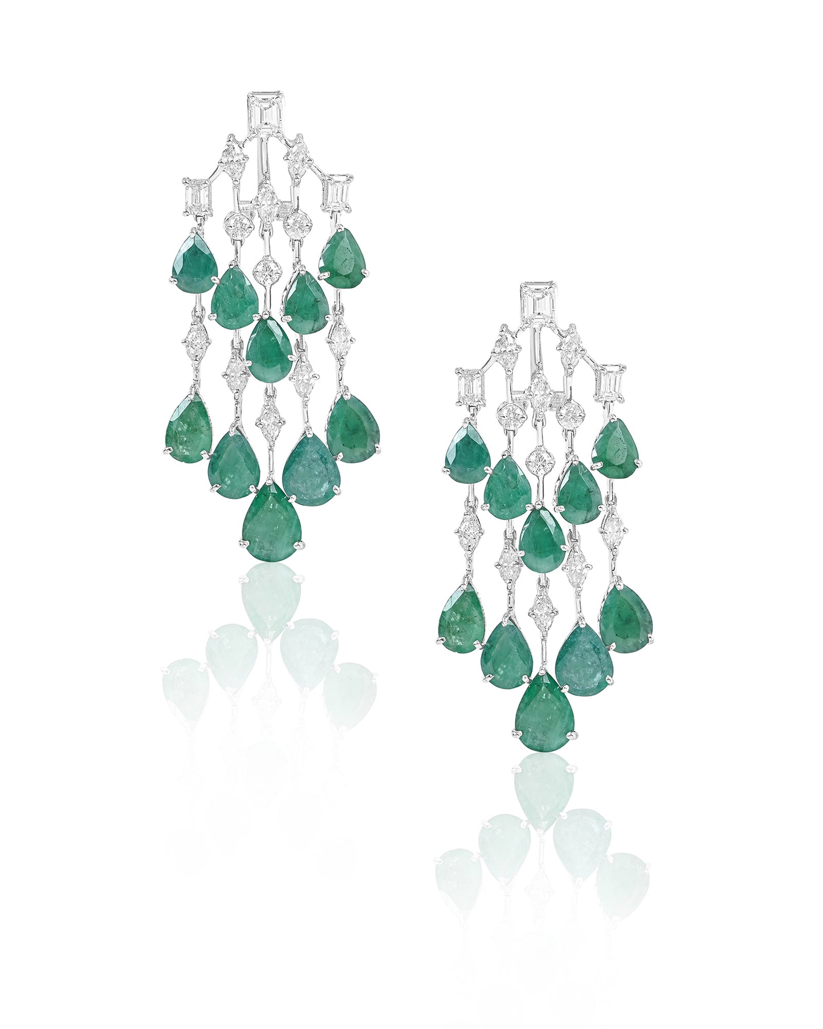 Emerald Waterfall Earrings | AMARIS JEWELS | Fine Jewelry 