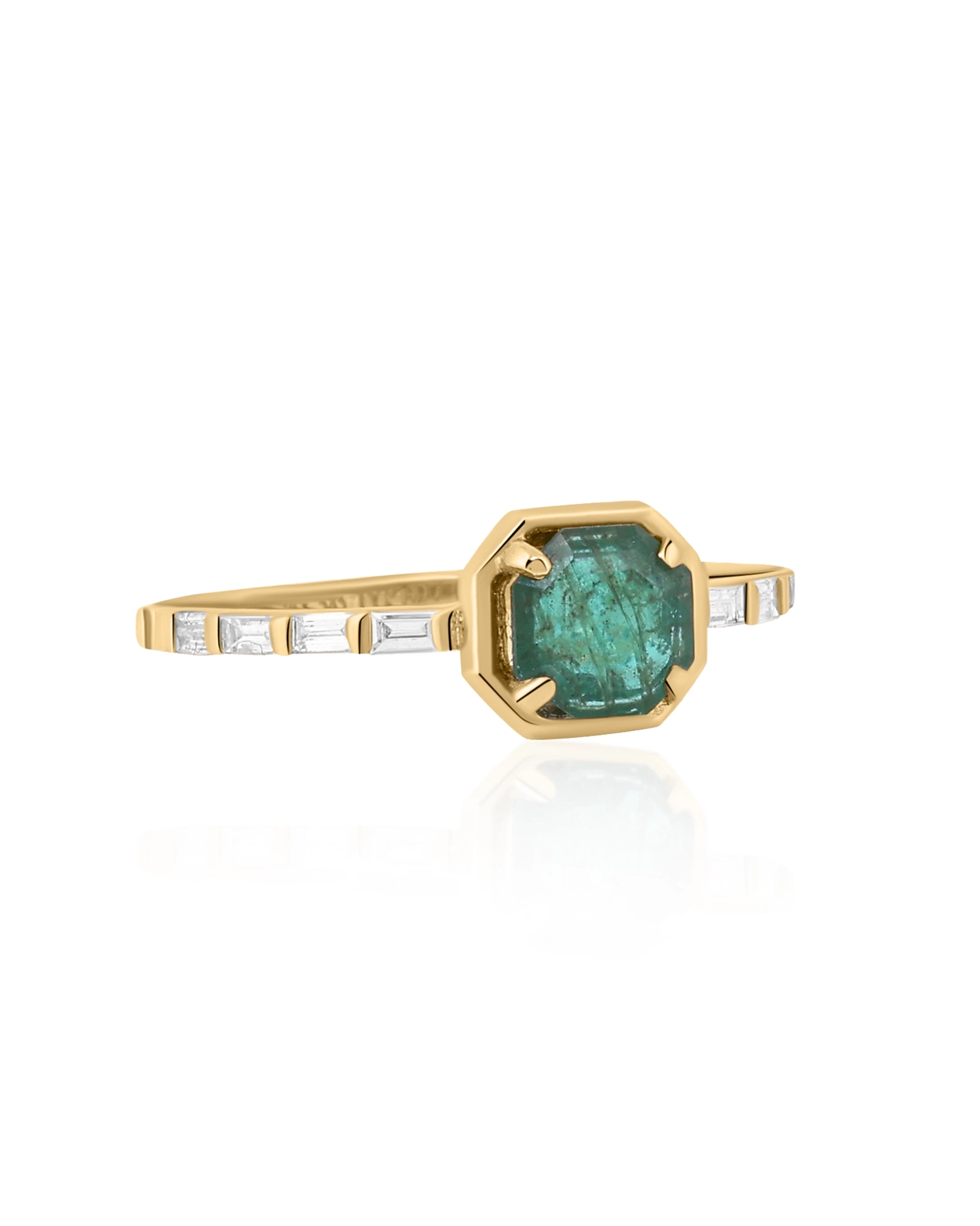 Emerald Gridline Ring