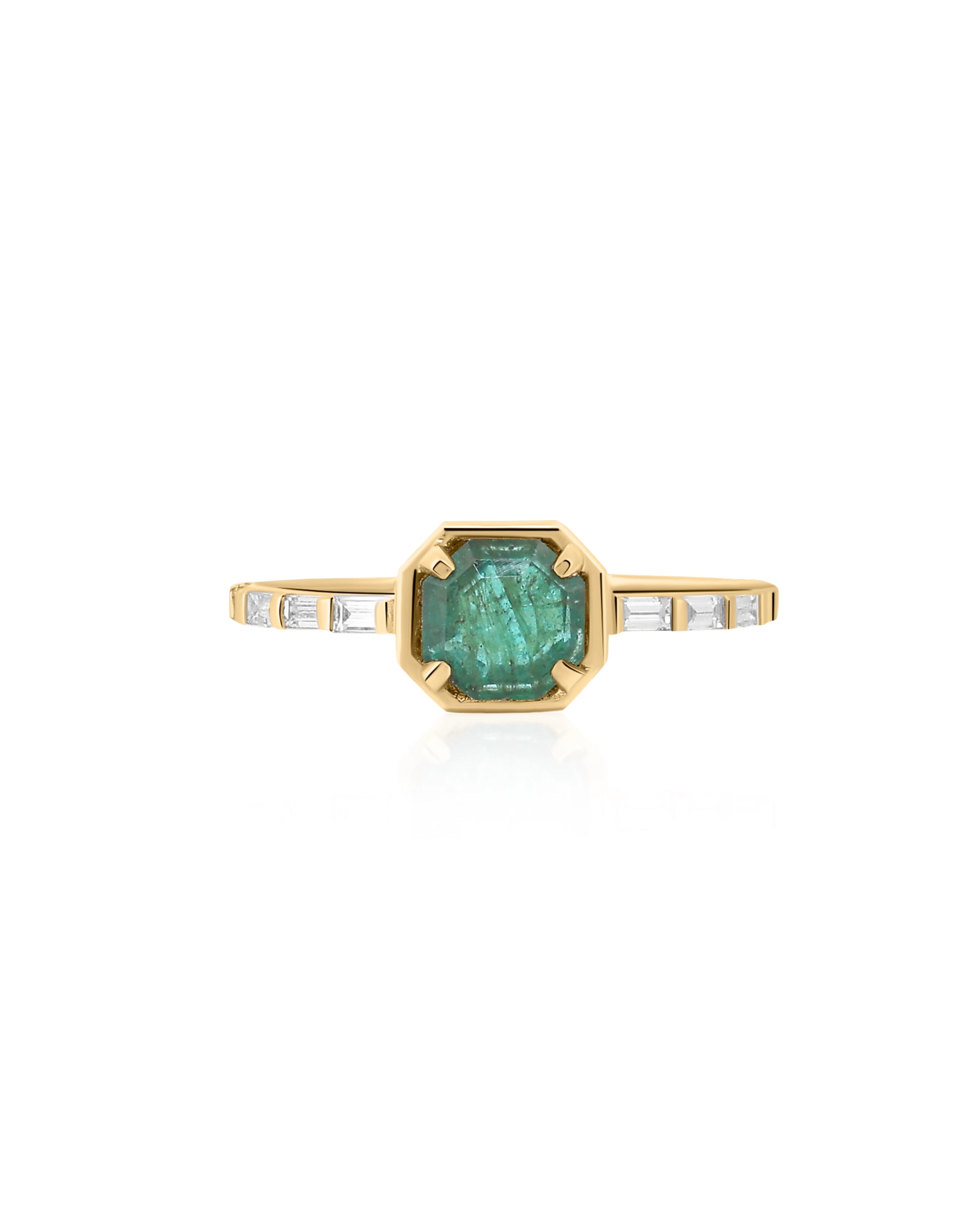Emerald Gridline Ring