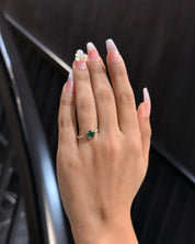 Emerald Gridline Ring