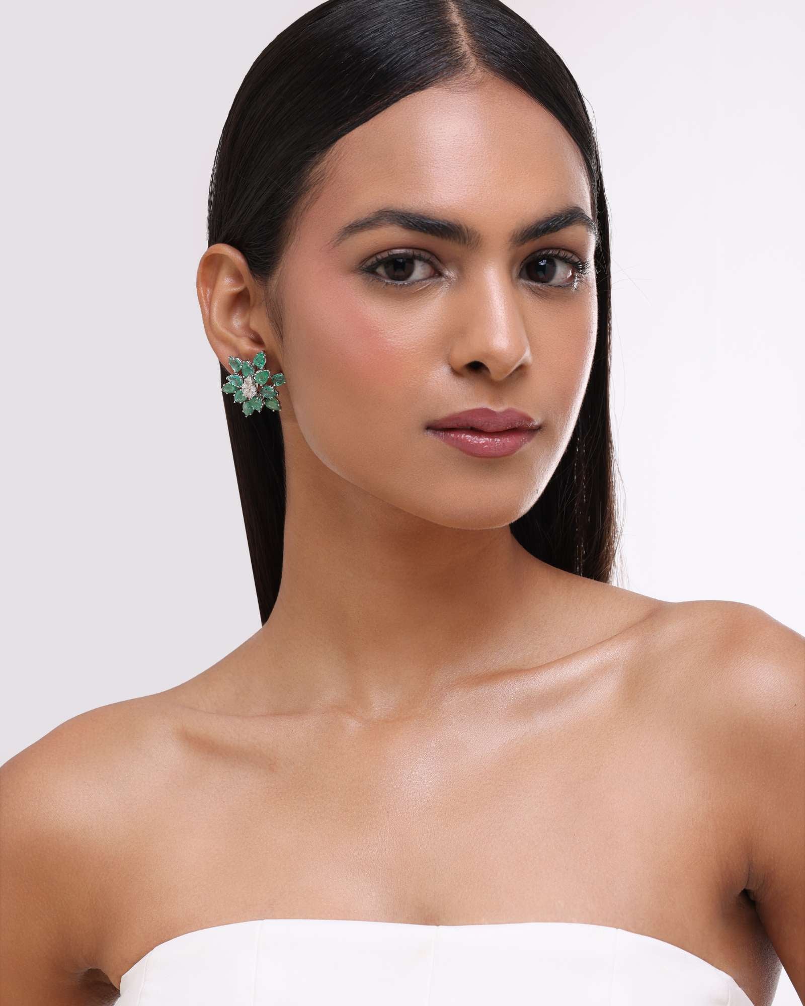 Emerald Star Earrings