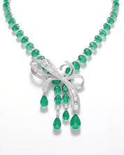 Emerald Bow Necklace