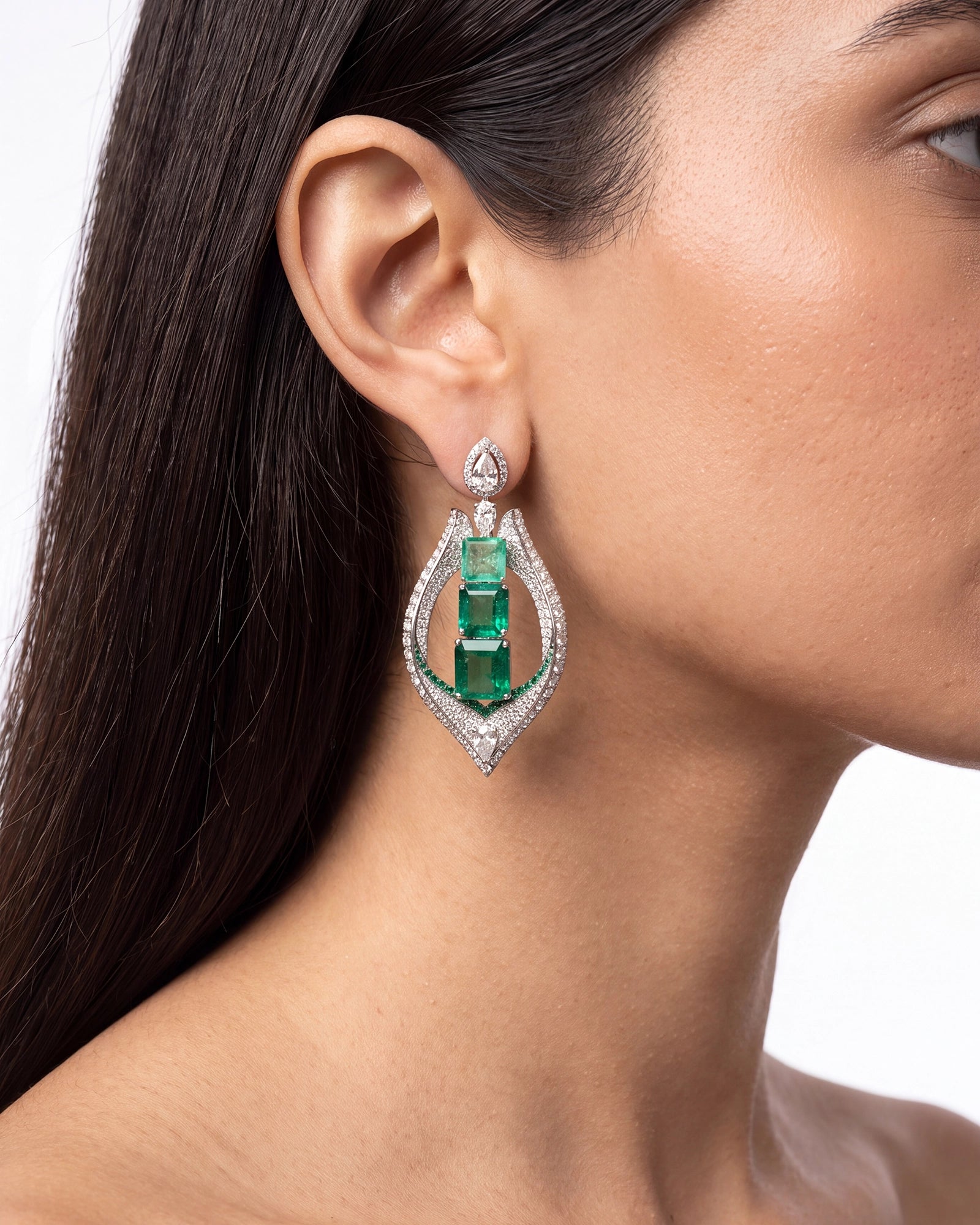 Emerald Spire Earrings