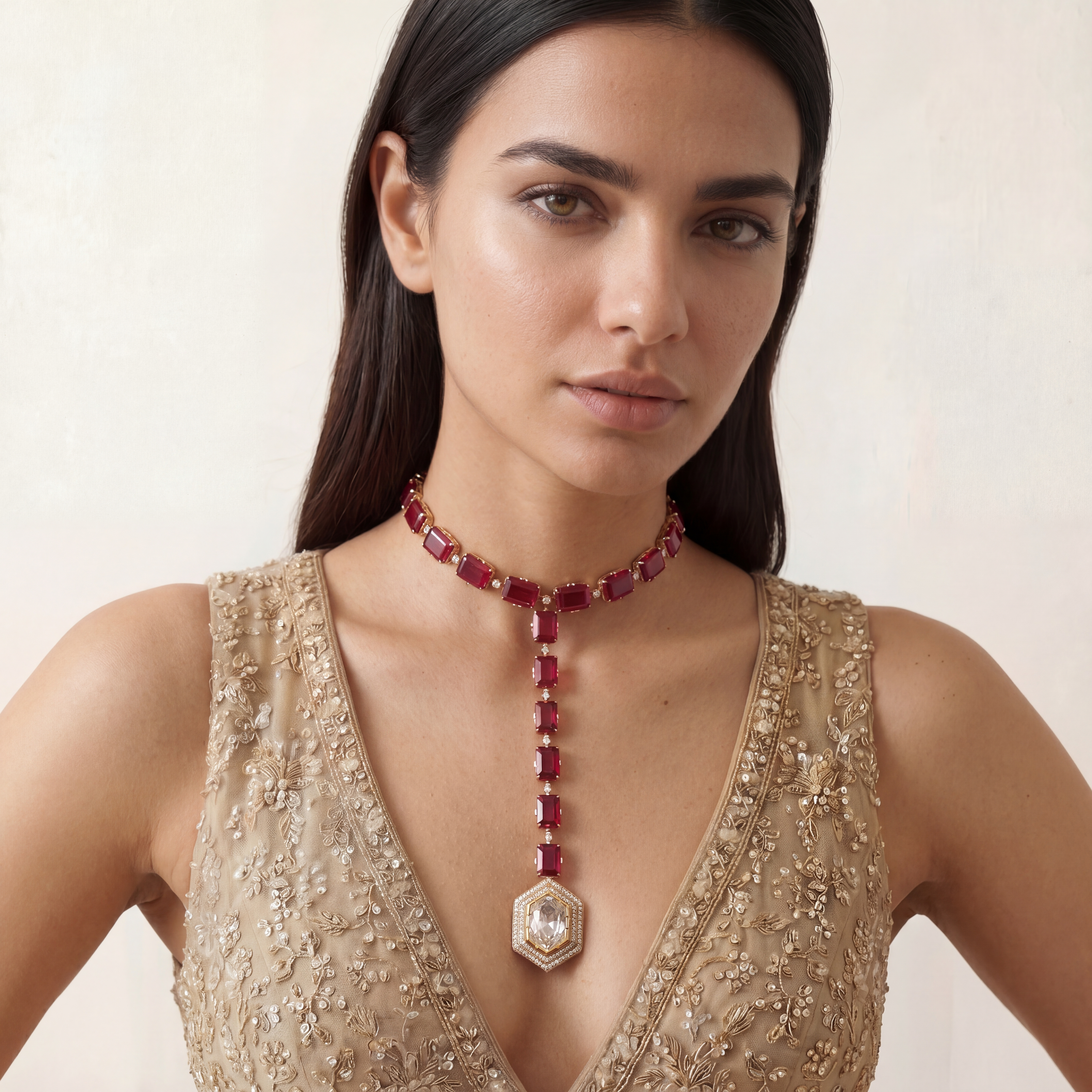 Flex it Polki Necklace (Tourmaline) | AMARIS JEWELS | Fine Jewelry