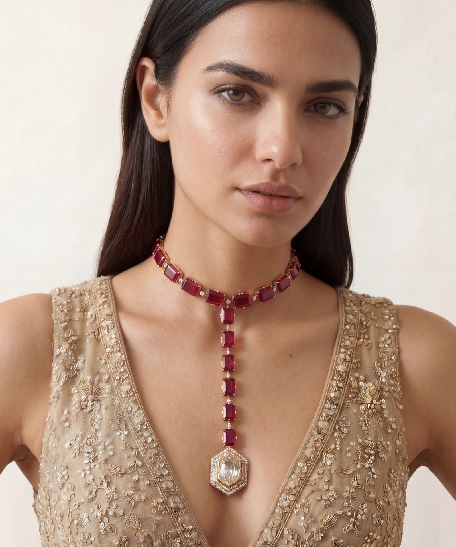 Flex it Polki Necklace (Tourmaline) | AMARIS JEWELS | Fine Jewelry
