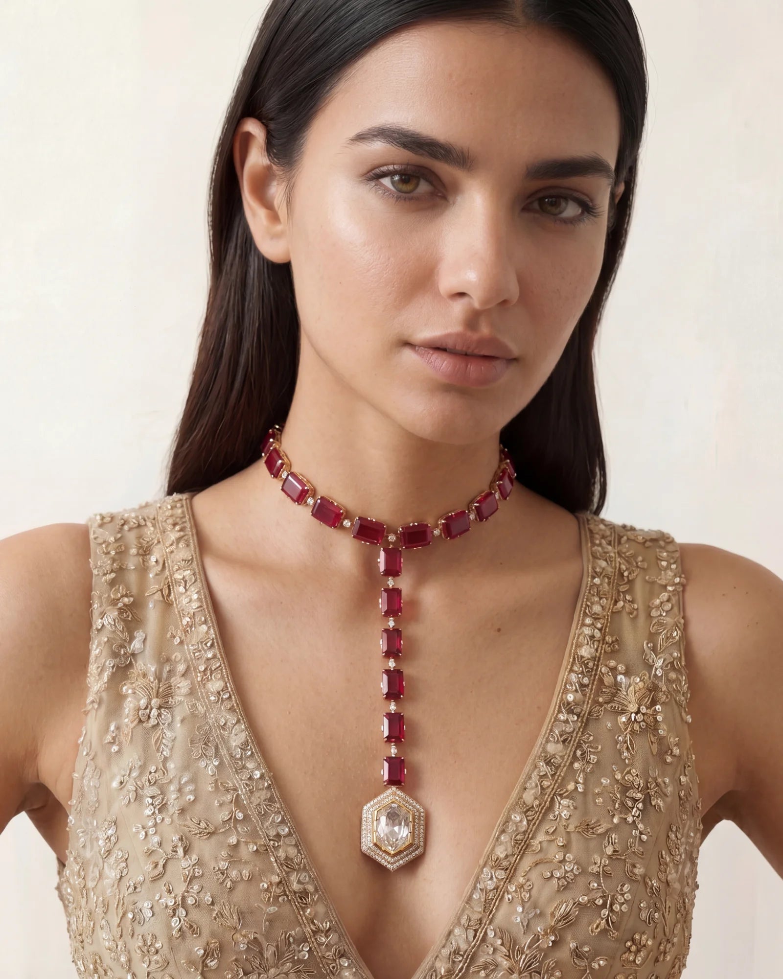 Flex it Polki Necklace (Tourmaline) | AMARIS JEWELS | Fine Jewelry
