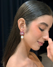 Floret Earrings (ruby) | AMARIS JEWELS | Fine Jewelry