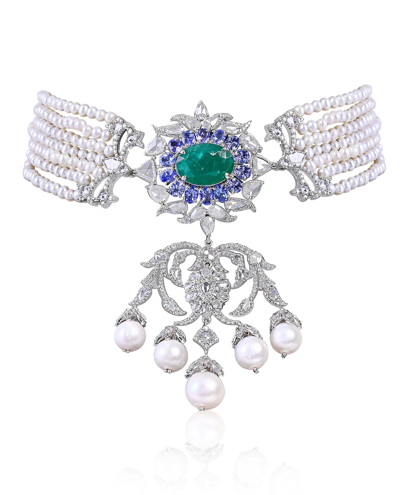 Flower Garden Pearl Choker | AMARIS JEWELS | Fine Jewelry 