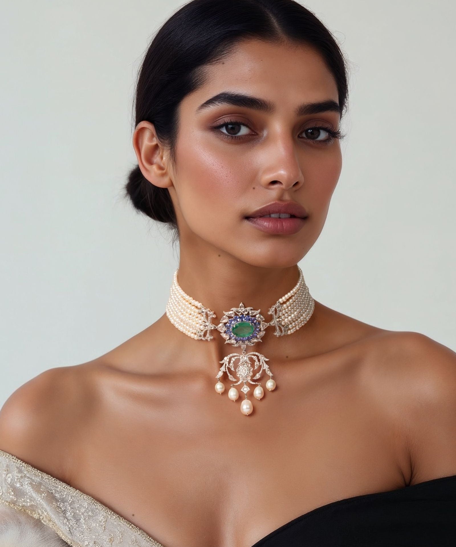 Flower Garden Pearl Choker | AMARIS JEWELS | Fine Jewelry 