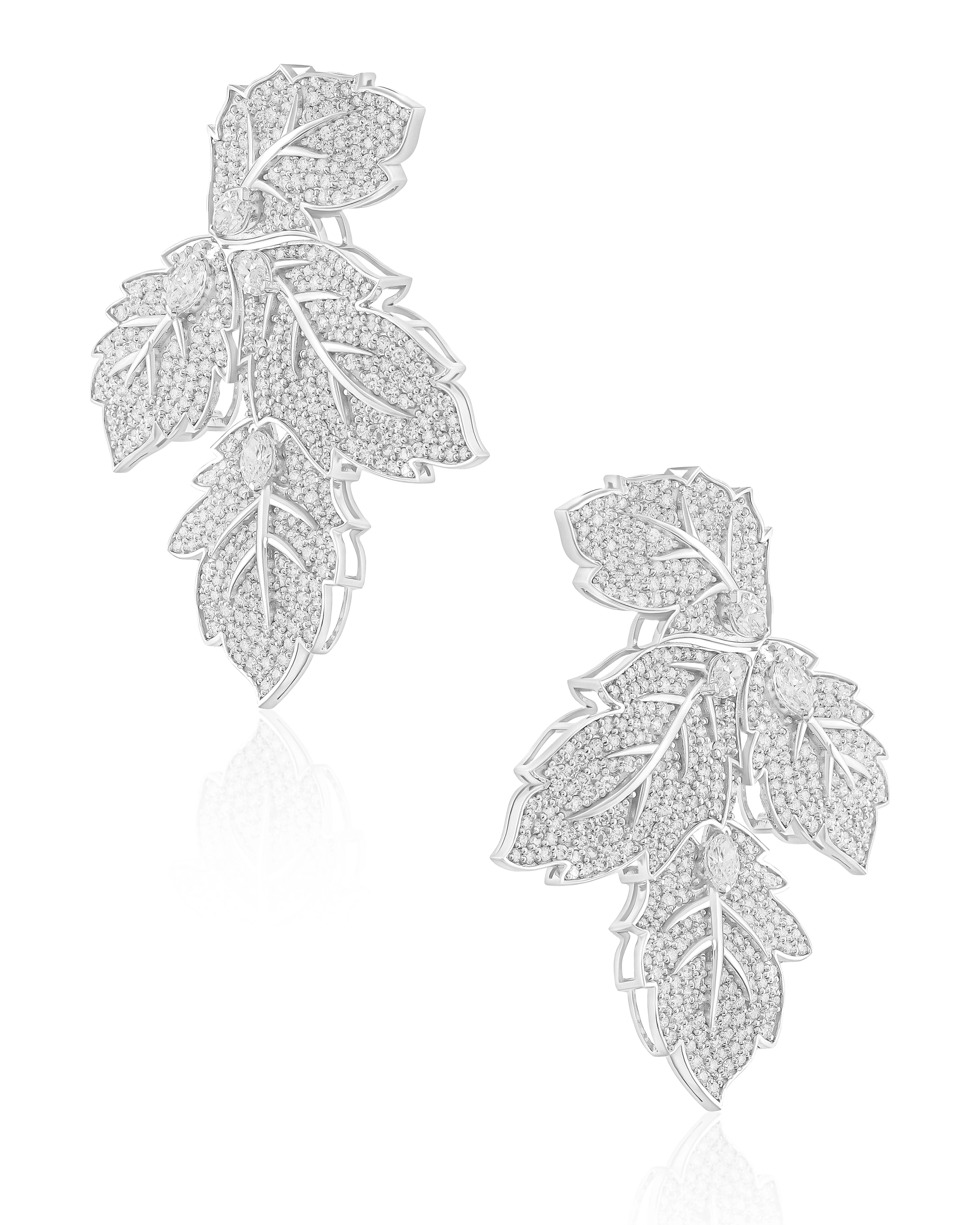 Frondé Leaf Studs | AMARIS JEWELS | Fine Jewelry