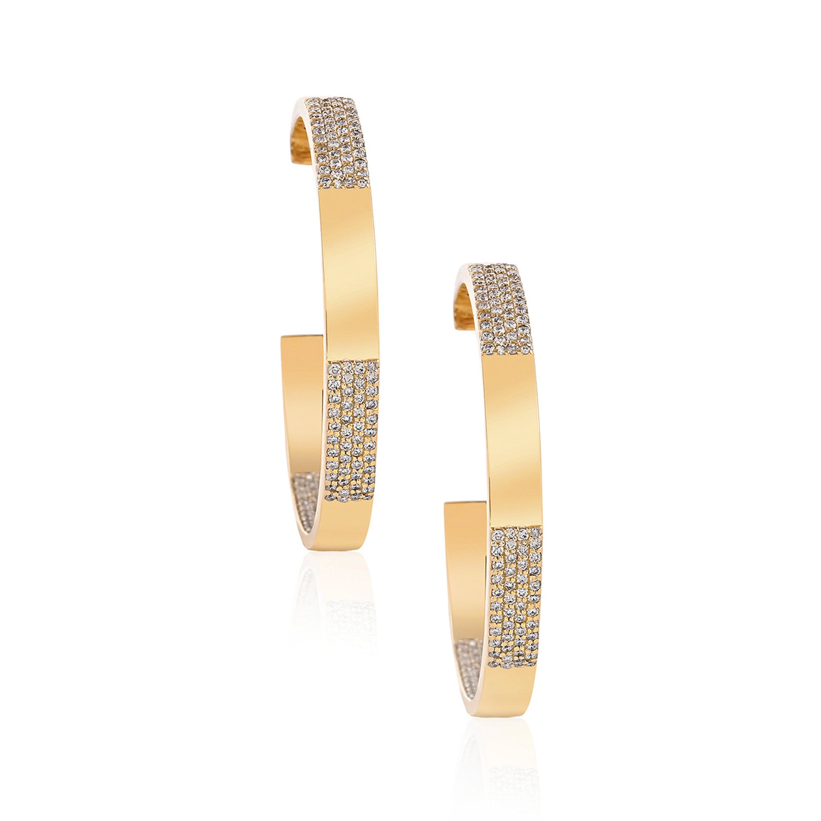 Golden Jazz Hoops | AMARIS JEWELS | Fine Jewelry 