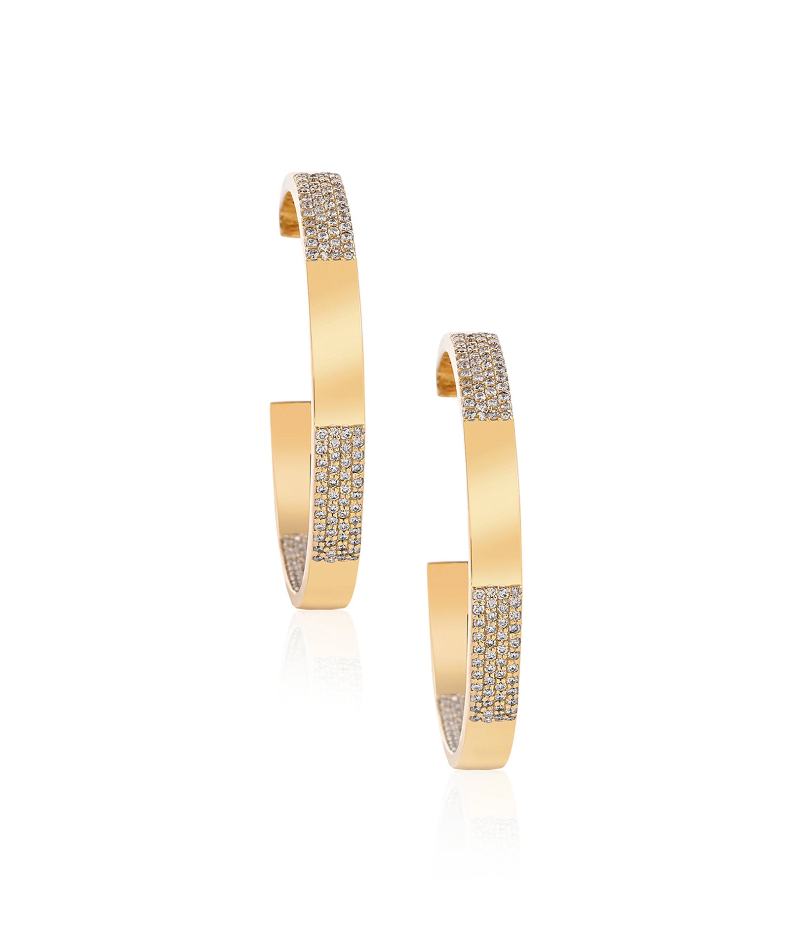 Golden Jazz Hoops | AMARIS JEWELS | Fine Jewelry 