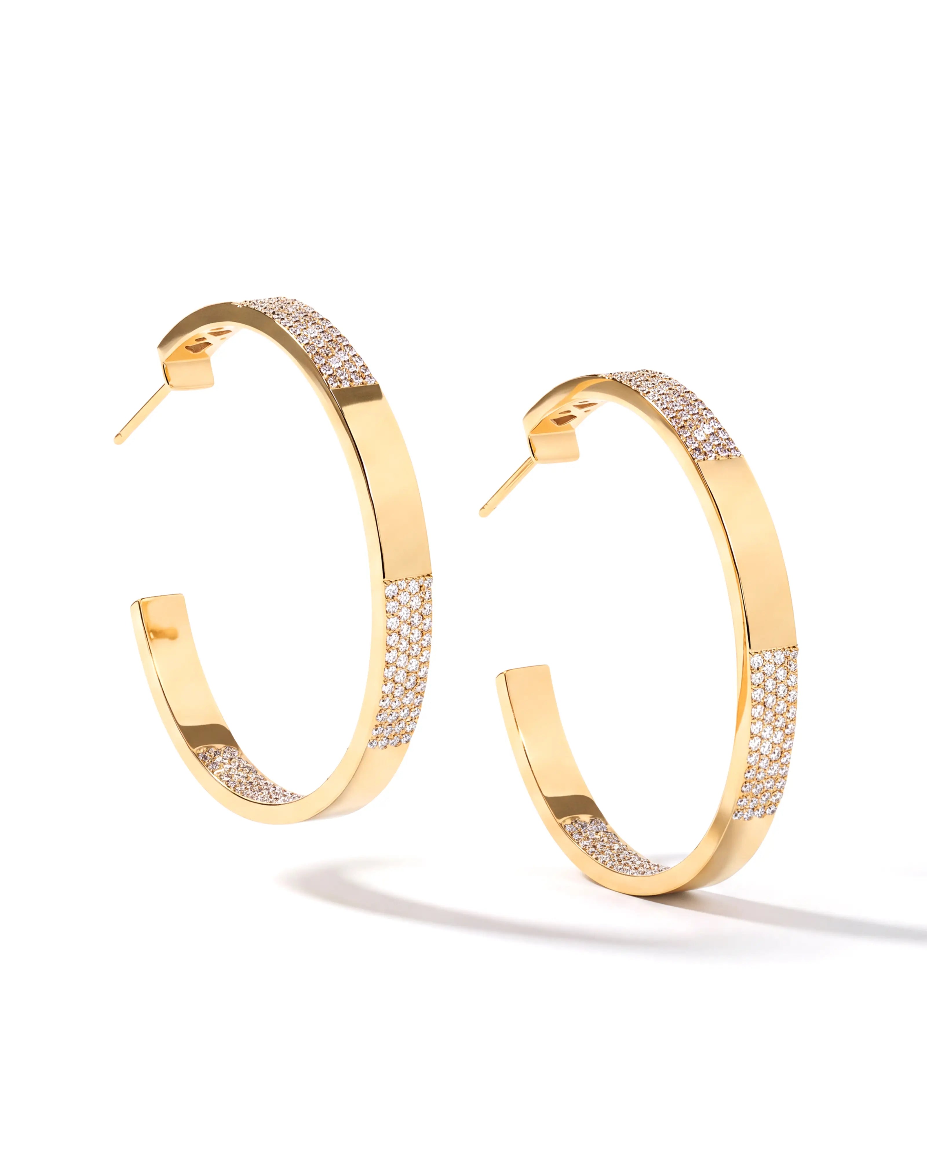Golden Jazz Hoops | AMARIS JEWELS | Fine Jewelry