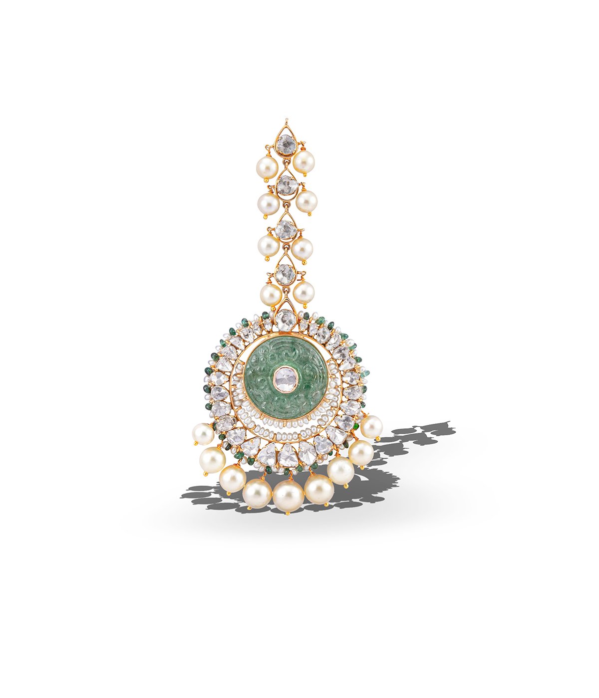 Green Trail Maang Tikka | AMARIS JEWELS | Fine Jewelry 