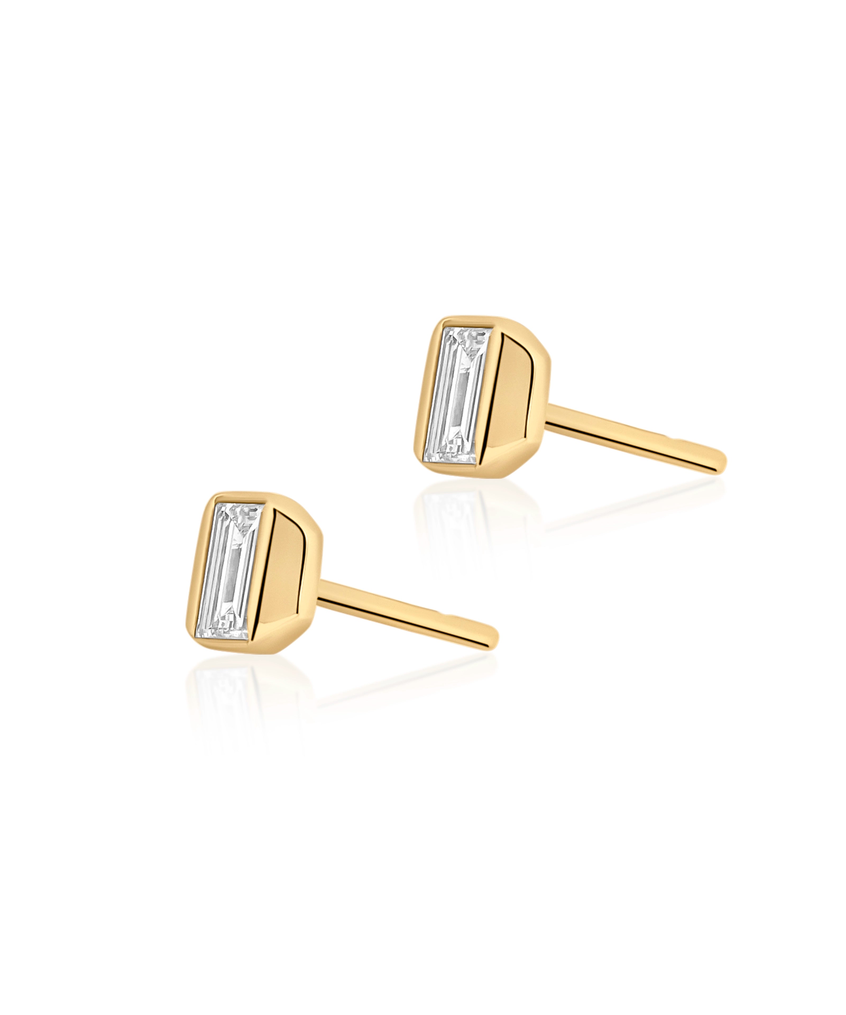 Grid Edge Stud | AMARIS JEWELS | Fine Jewelry