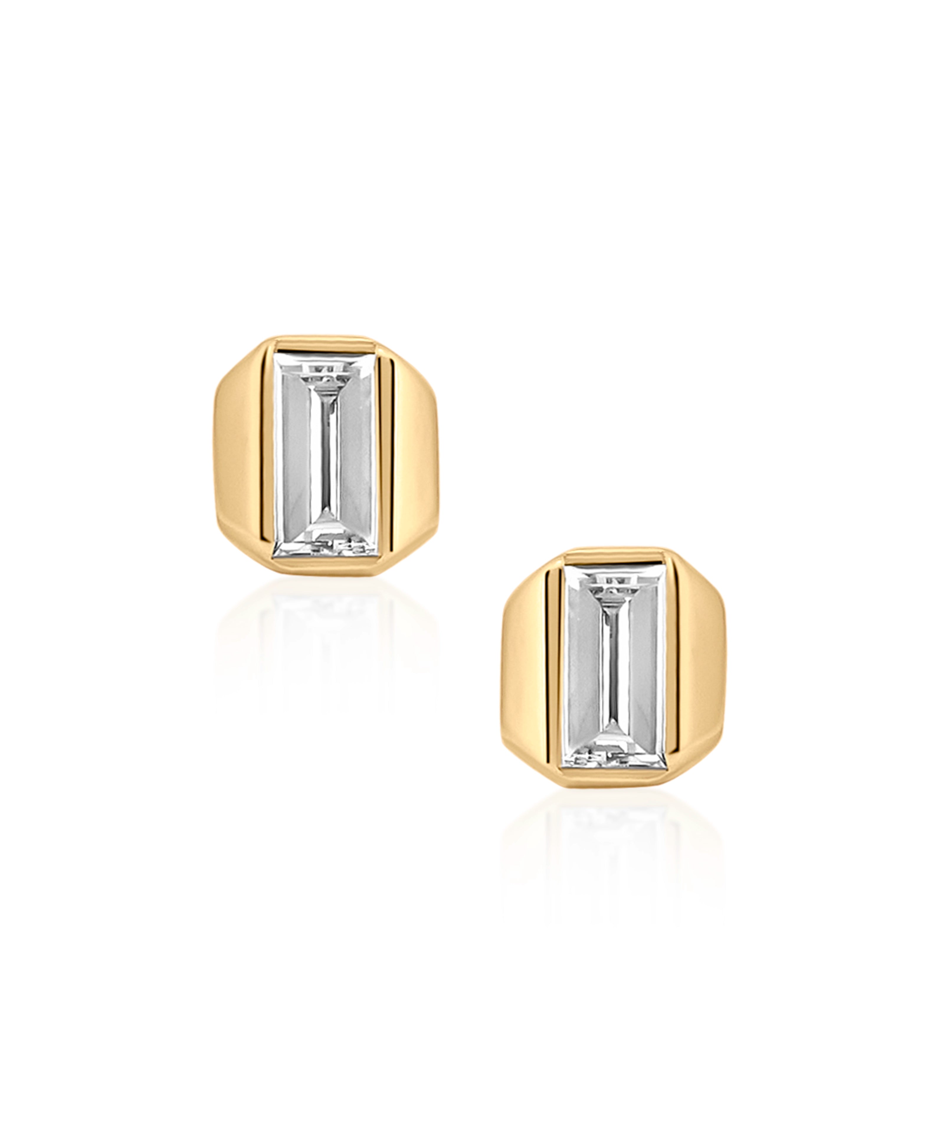 Grid Edge Stud | AMARIS JEWELS | Fine Jewelry