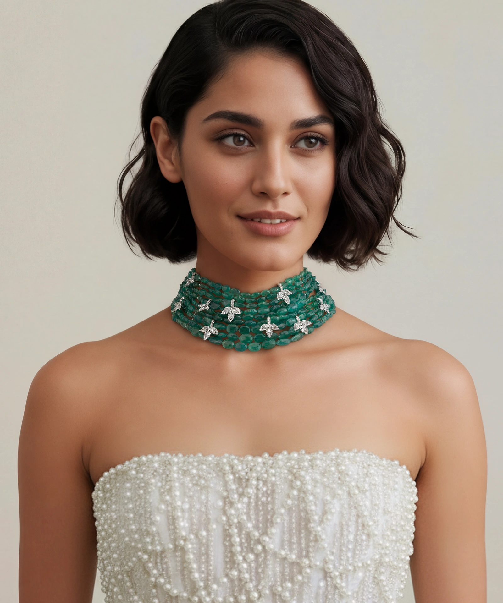 Haute in Emeralds Choker | AMARIS JEWELS | Fine Jewelry 
