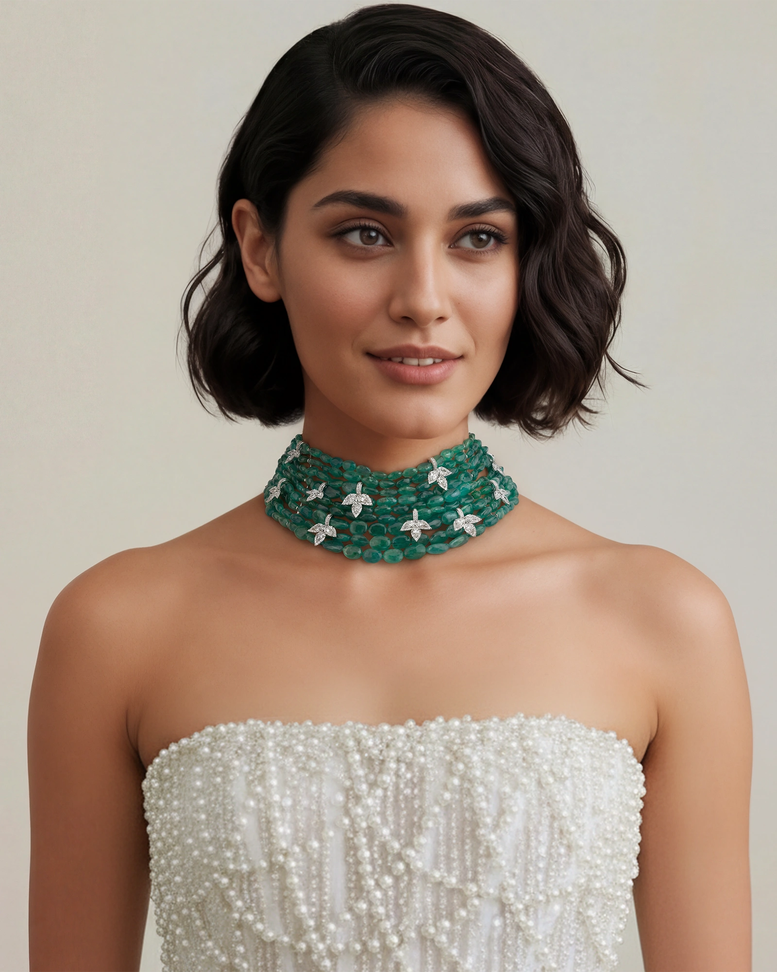 Haute in Emeralds Choker | AMARIS JEWELS | Fine Jewelry 