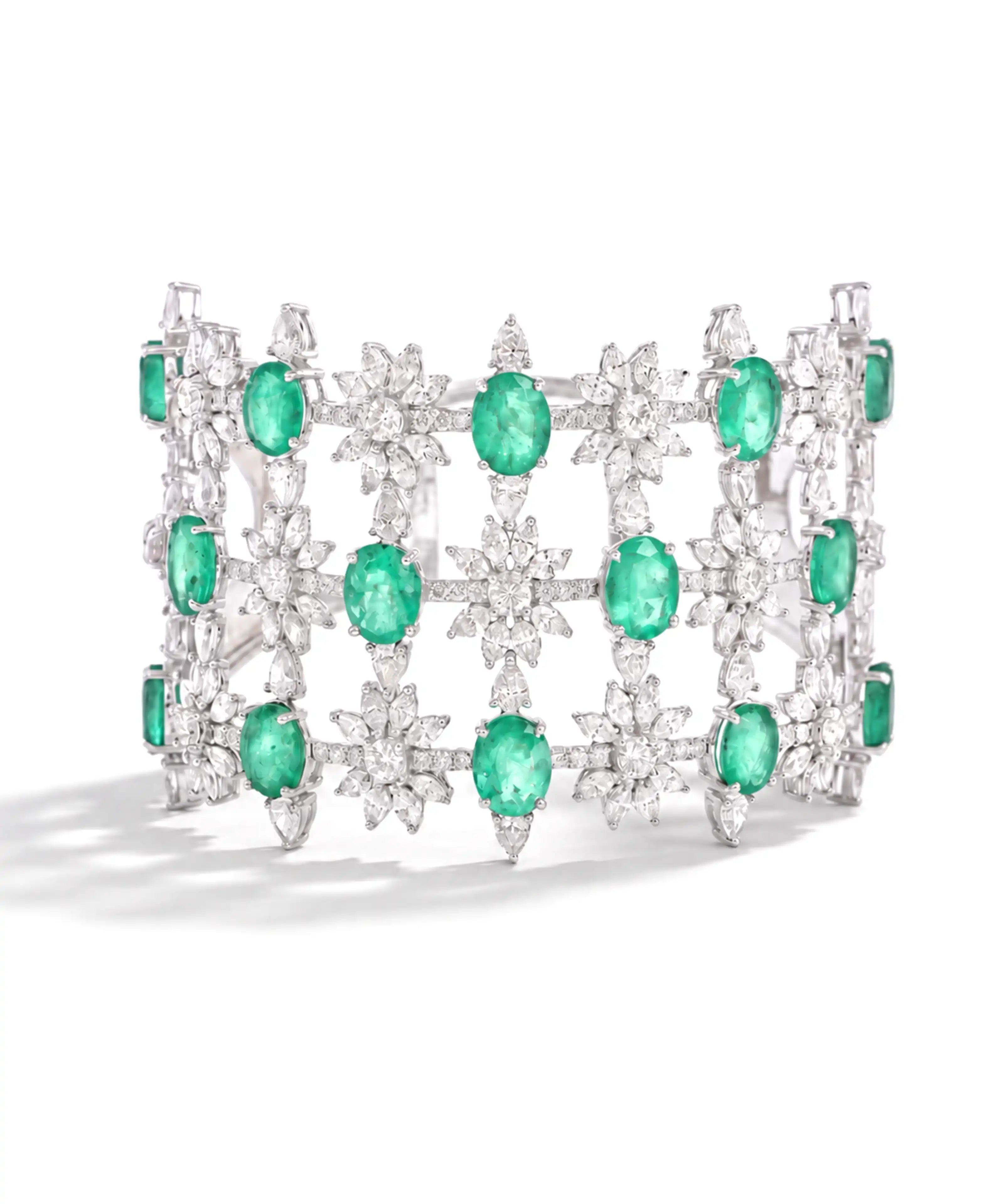 Haute in Emeralds Cuff | AMARIS JEWELS | Fine Jewelry