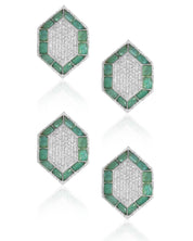Hexa Emerald Buttons | AMARIS JEWELS | Fine Jewelry 