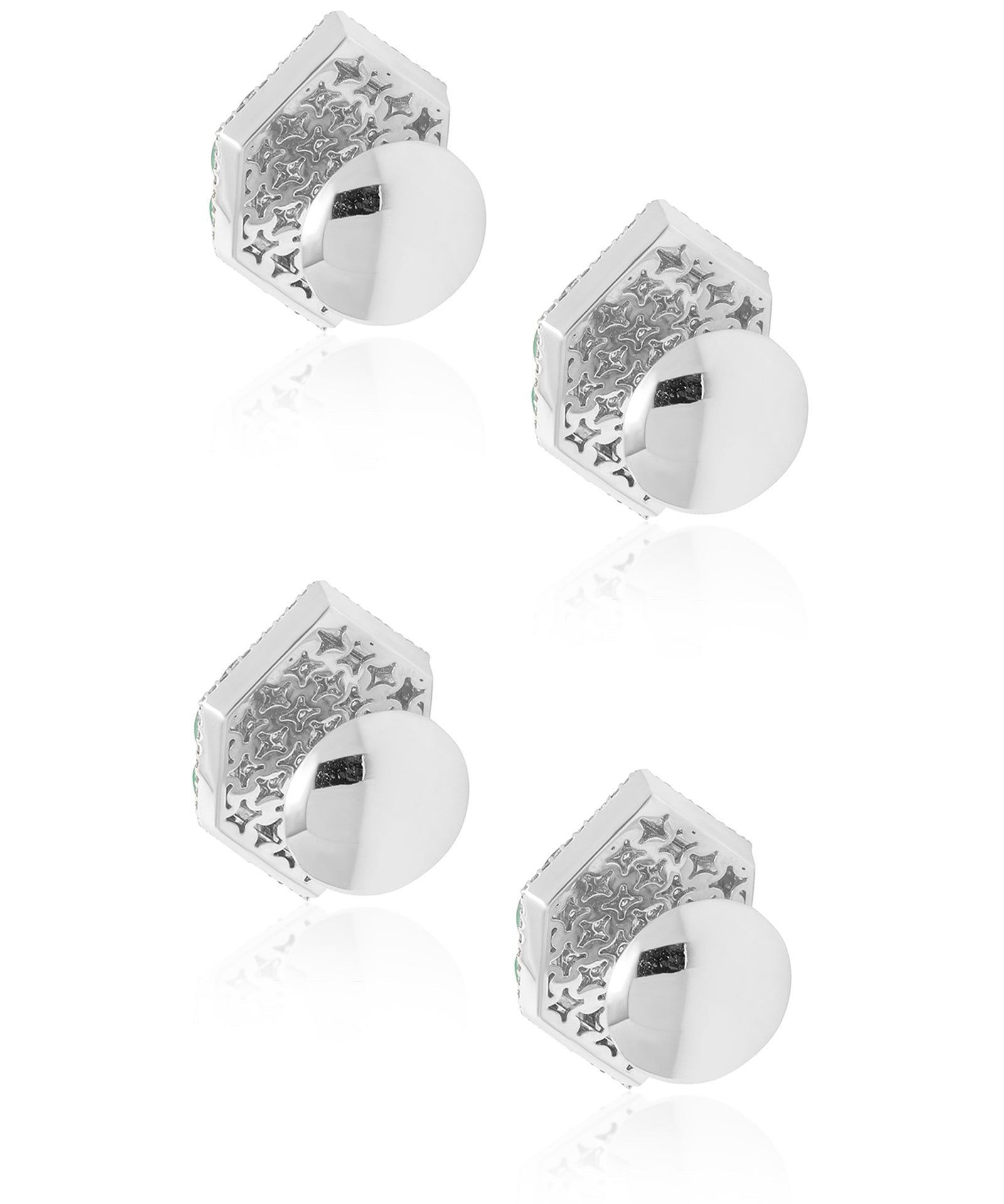 Hexa Emerald Buttons | AMARIS JEWELS | Fine Jewelry 