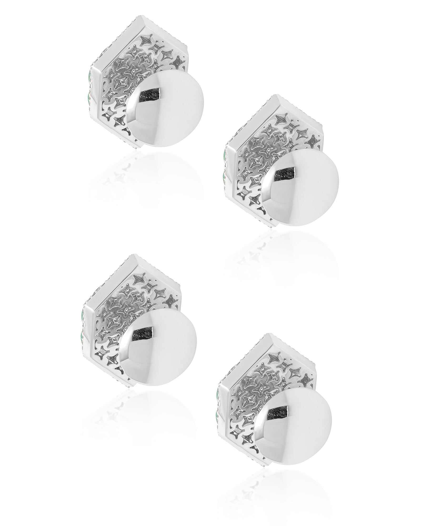 Hexa Emerald Buttons | AMARIS JEWELS | Fine Jewelry 
