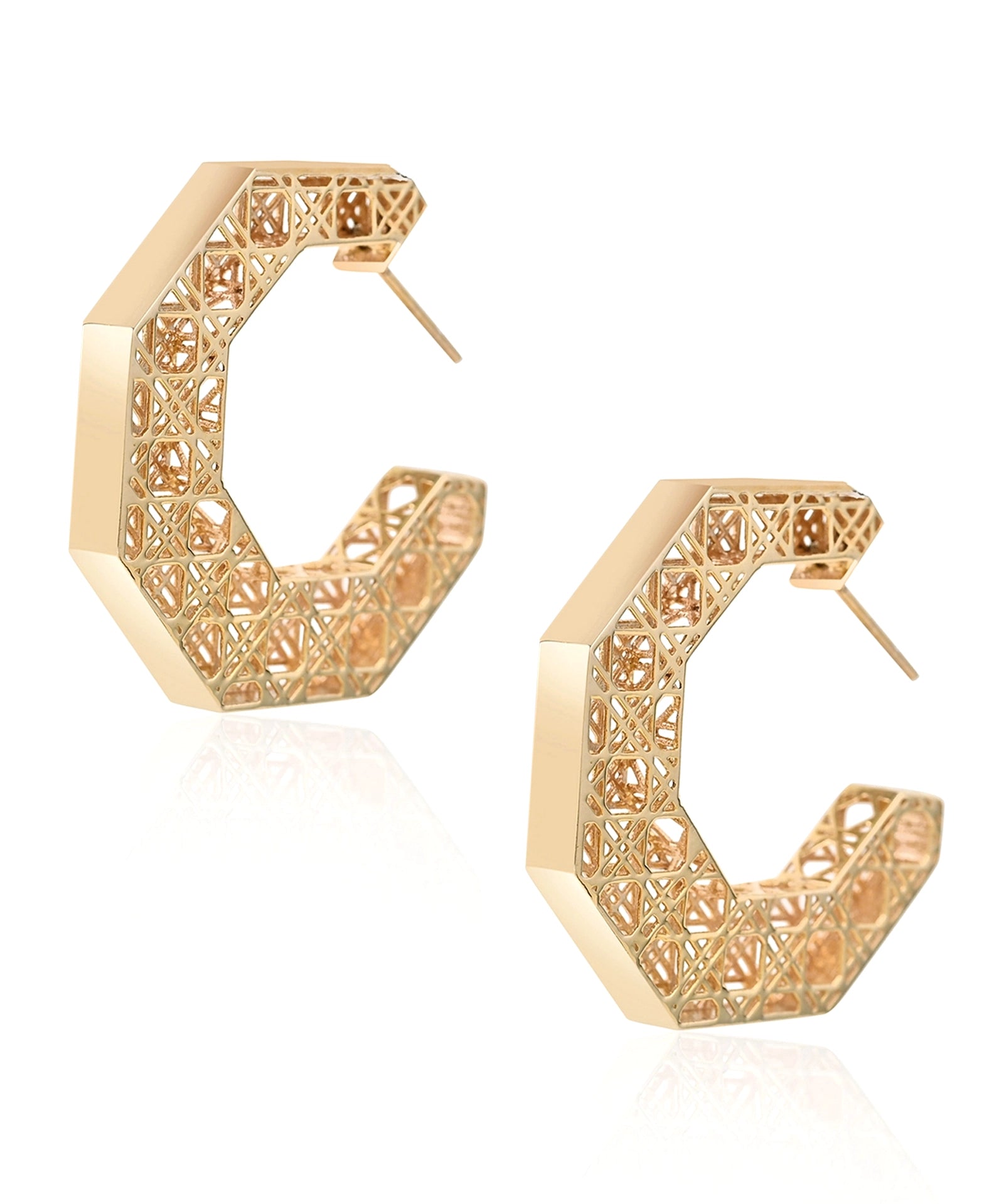 Honeycomb Glam Hoops | AMARIS JEWELS | Fine Jewelry 