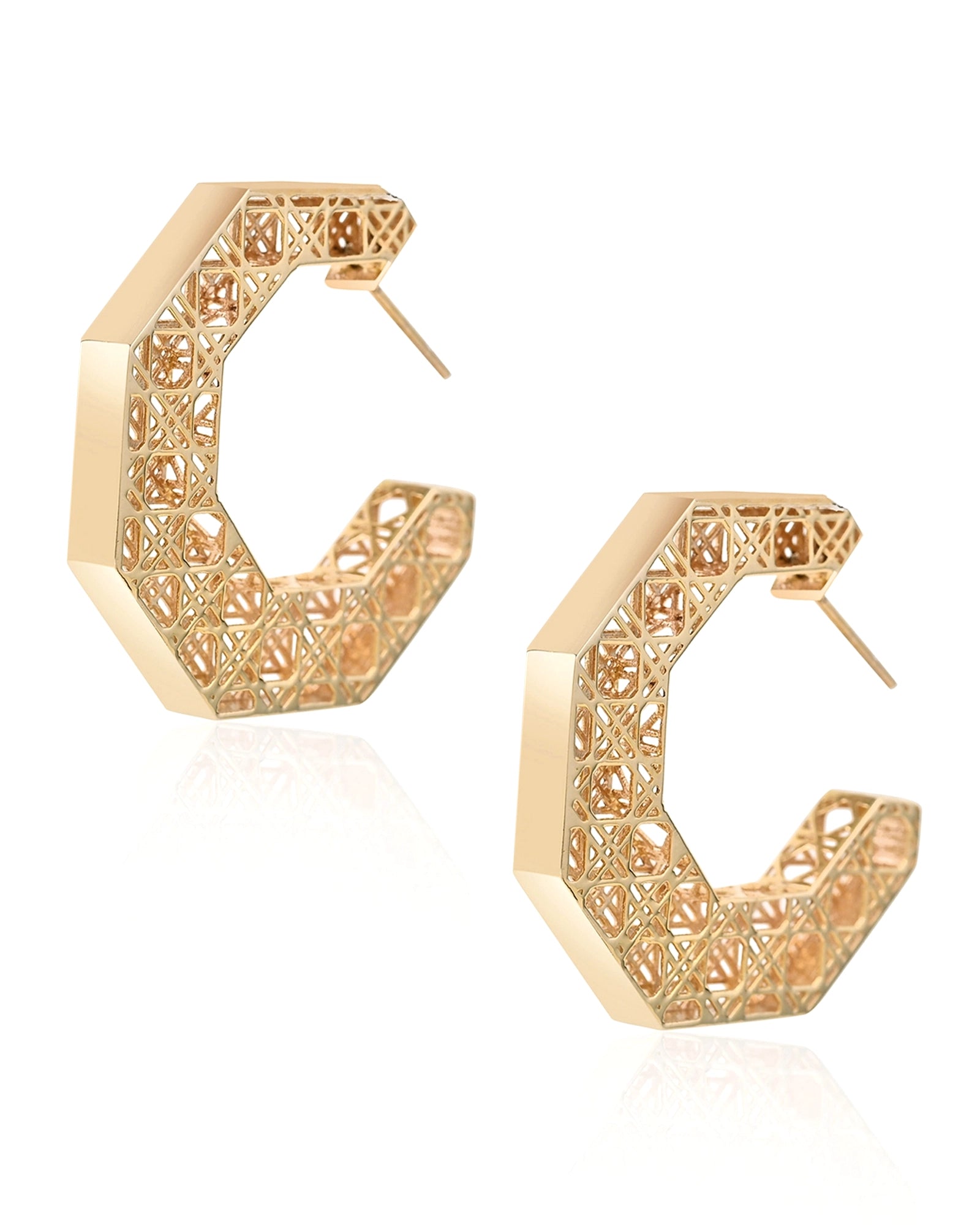 Honeycomb Glam Hoops | AMARIS JEWELS | Fine Jewelry 