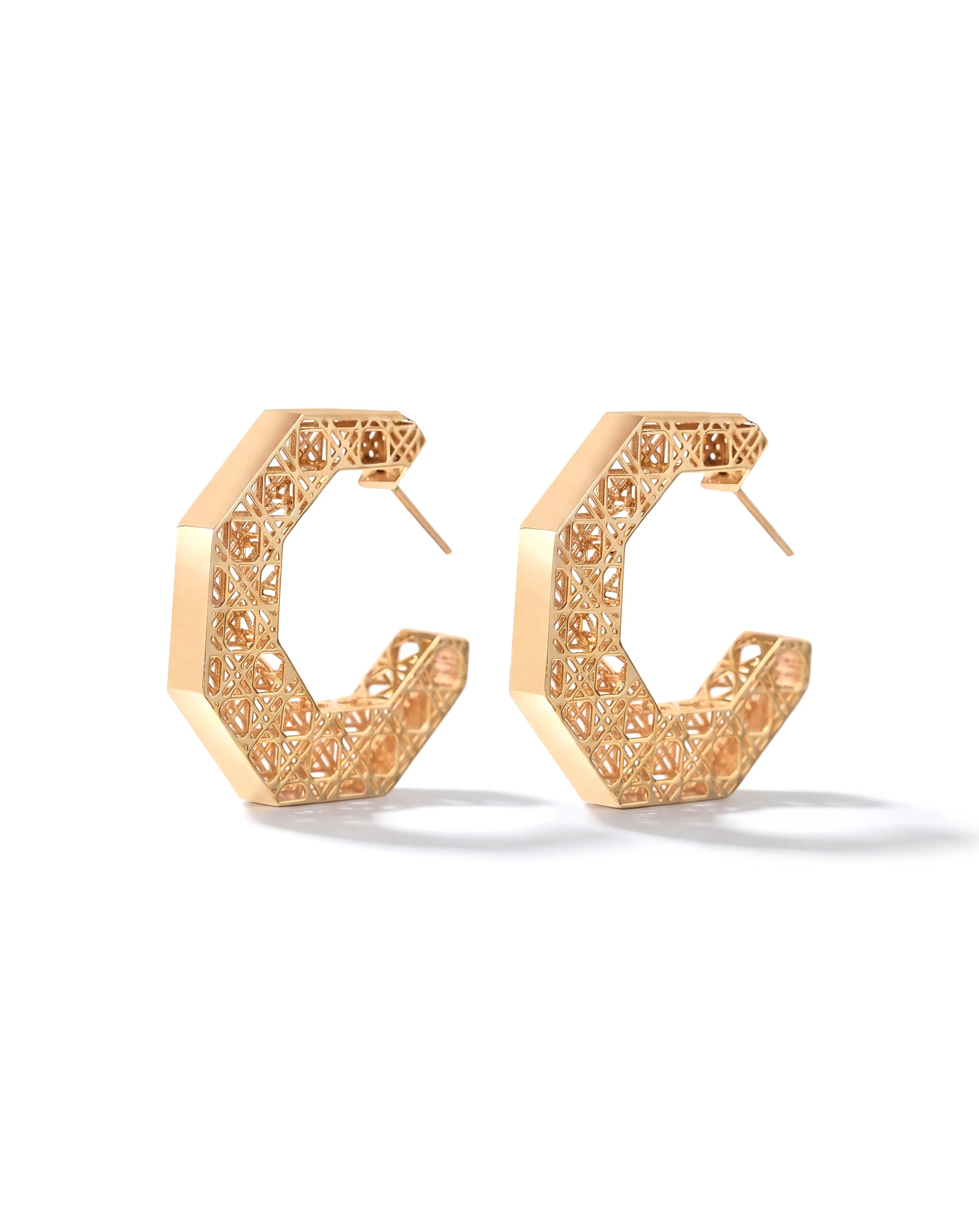 Honeycomb Glam Hoops | AMARIS JEWELS | Fine Jewelry