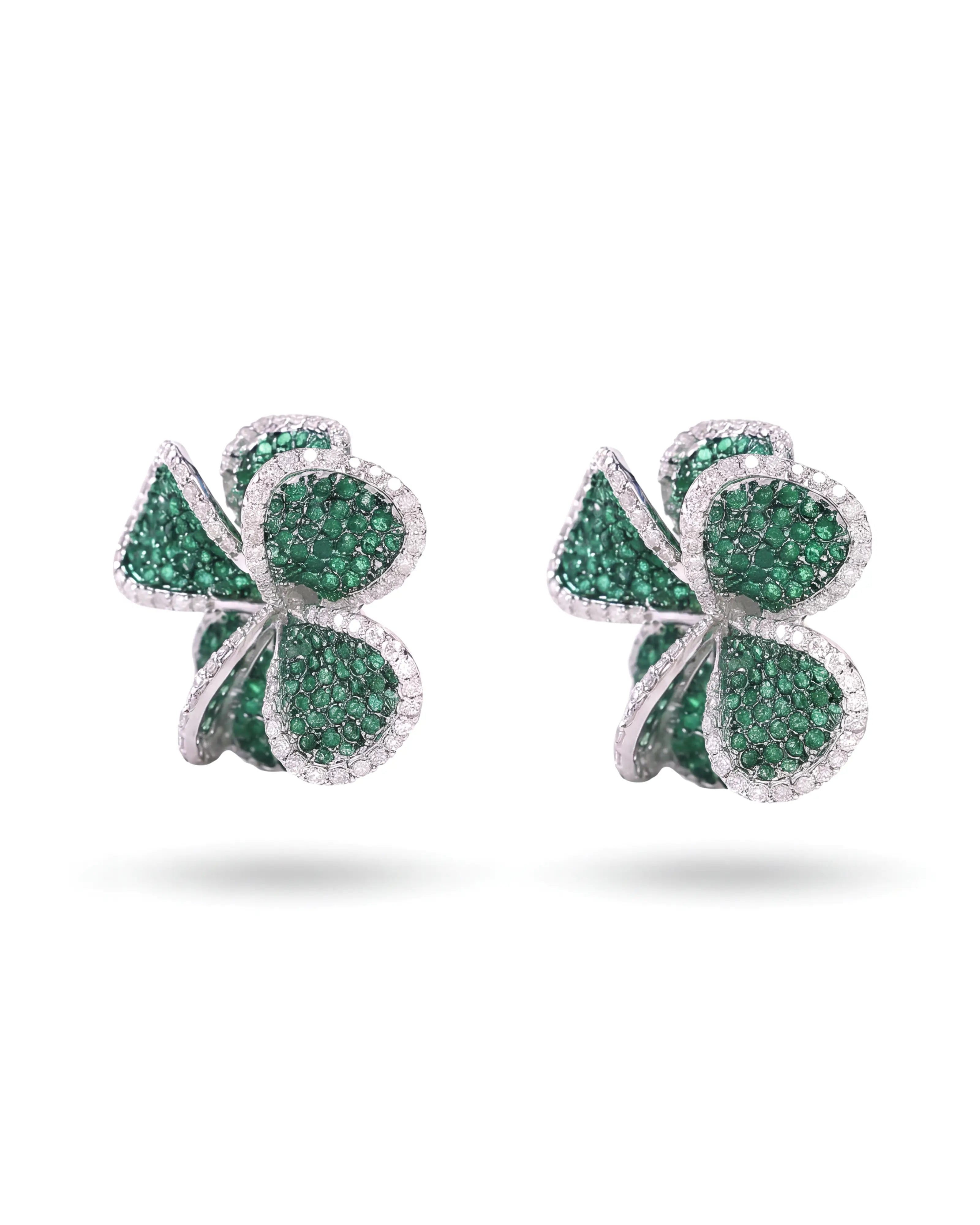 Hydrangea Earrings (Emerald) | AMARIS JEWELS | Fine Jewelry