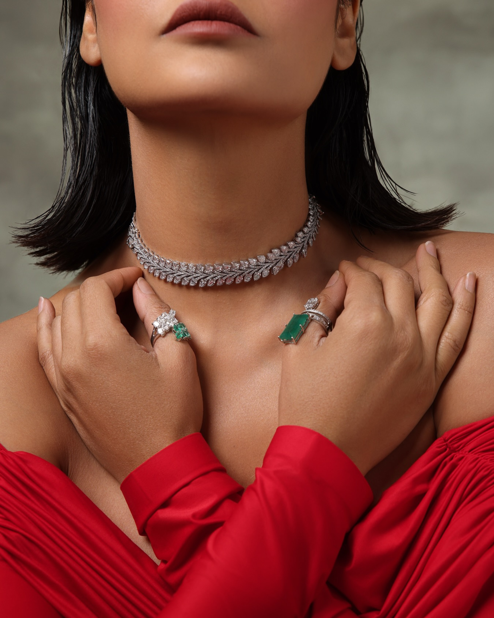 Ice Chevron Necklace cum Bracelet | AMARIS JEWELS | Fine Jewelry 