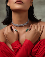 Ice Chevron Necklace cum Bracelet | AMARIS JEWELS | Fine Jewelry 